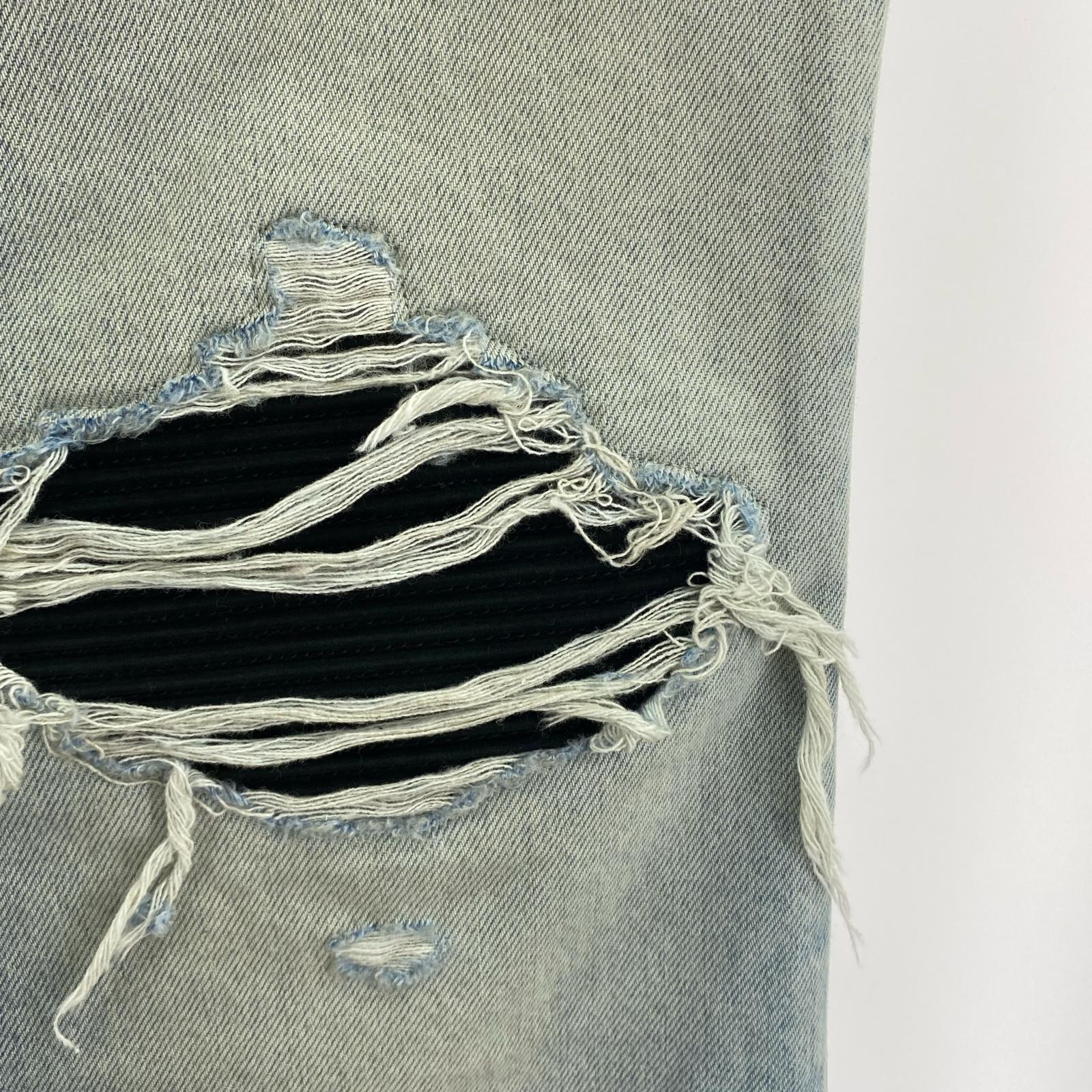 デニムパンツ AMIRI 26SS MX1 STRAIGHT FLARE JEAN 32 サックス 32 ブルー