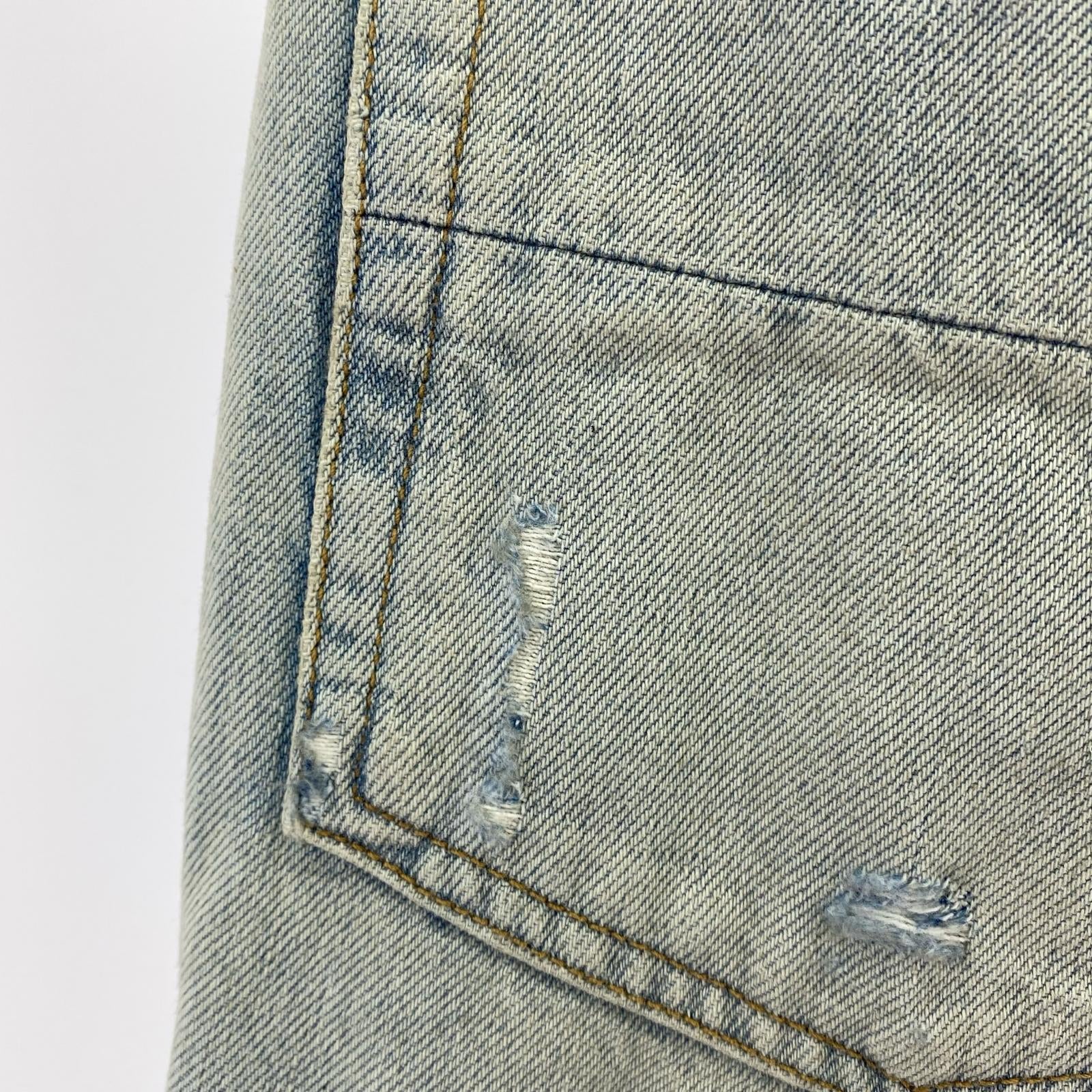 デニムパンツ AMIRI 26SS MX1 STRAIGHT FLARE JEAN 32 サックス 32 ブルー