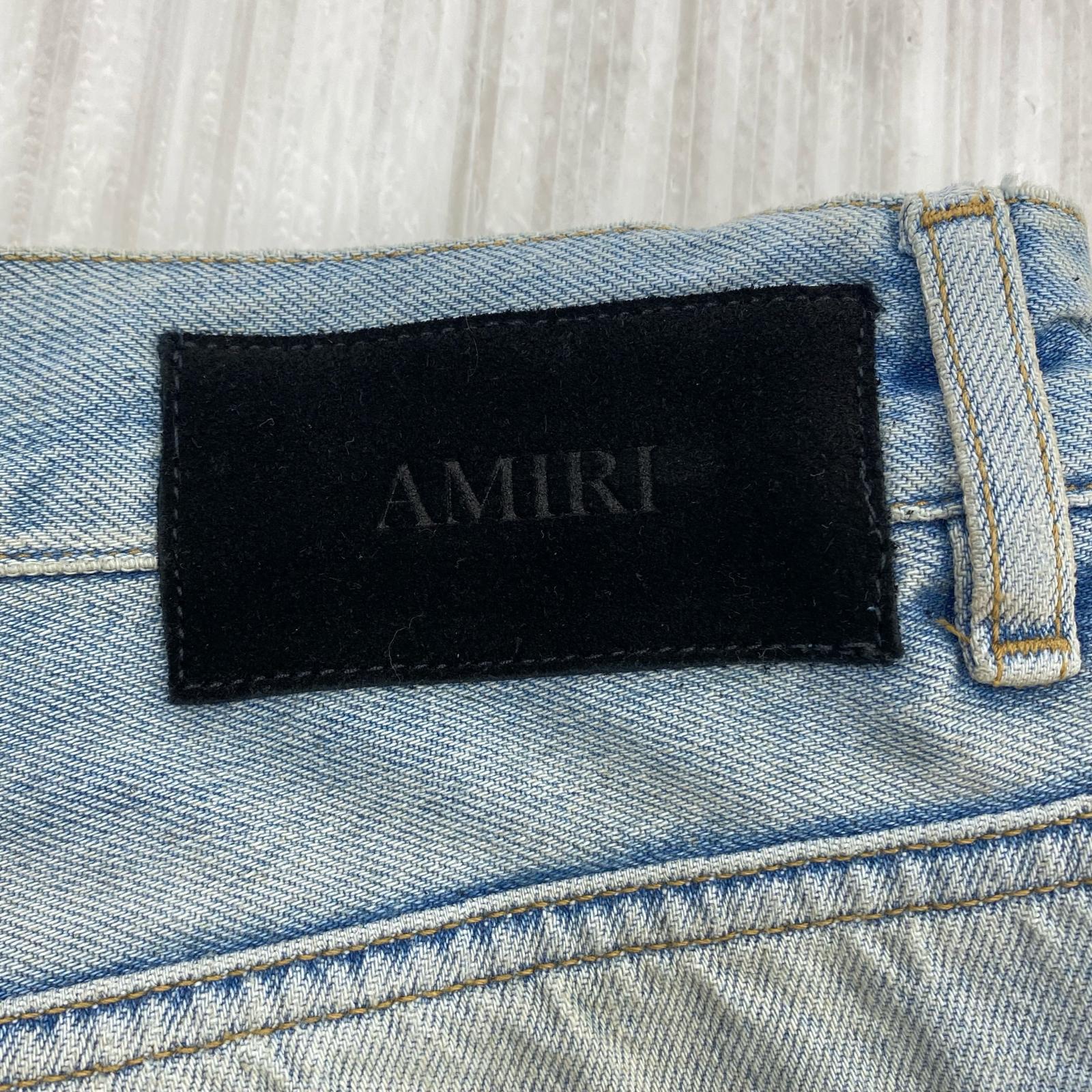 デニムパンツ AMIRI 26SS MX1 STRAIGHT FLARE JEAN 32 サックス 32 ブルー
