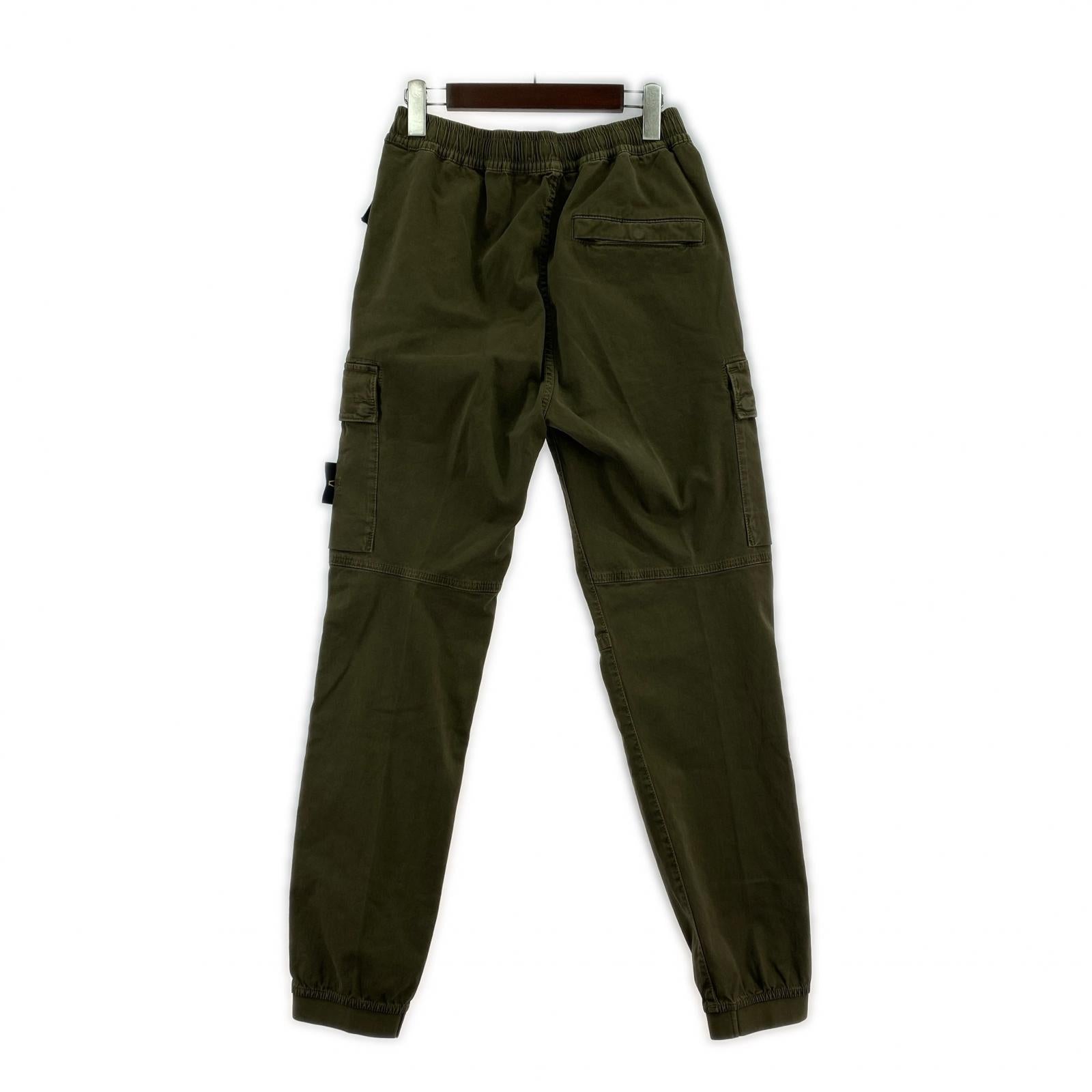 パンツ STONE ISLAND TYPE RE-T ガーメントダイ ストレッチカーゴパンツ W29 オリーブ 29