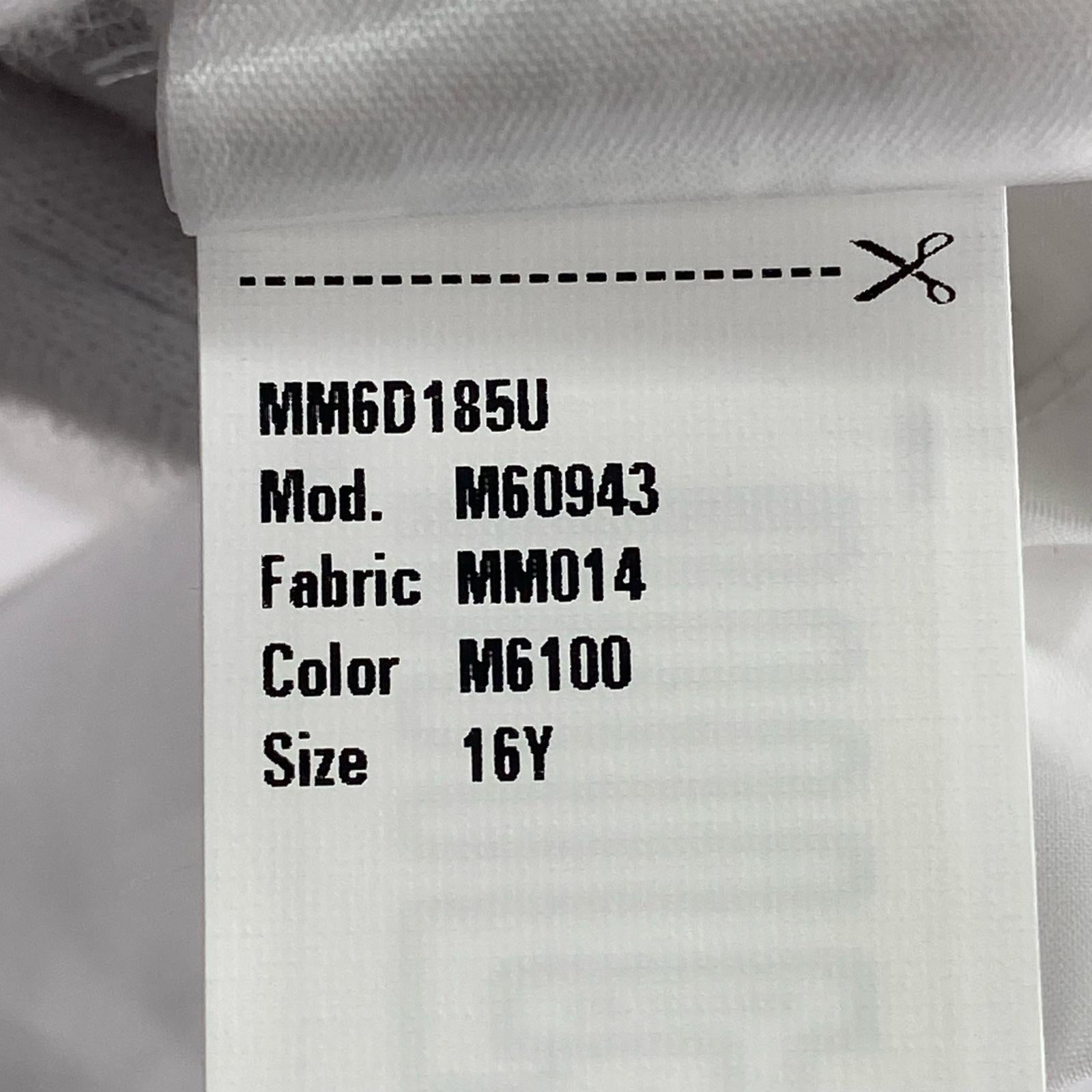 長袖シャツ MM6 26SS プリントロングシャツ 16Y ホワイト ホワイト
