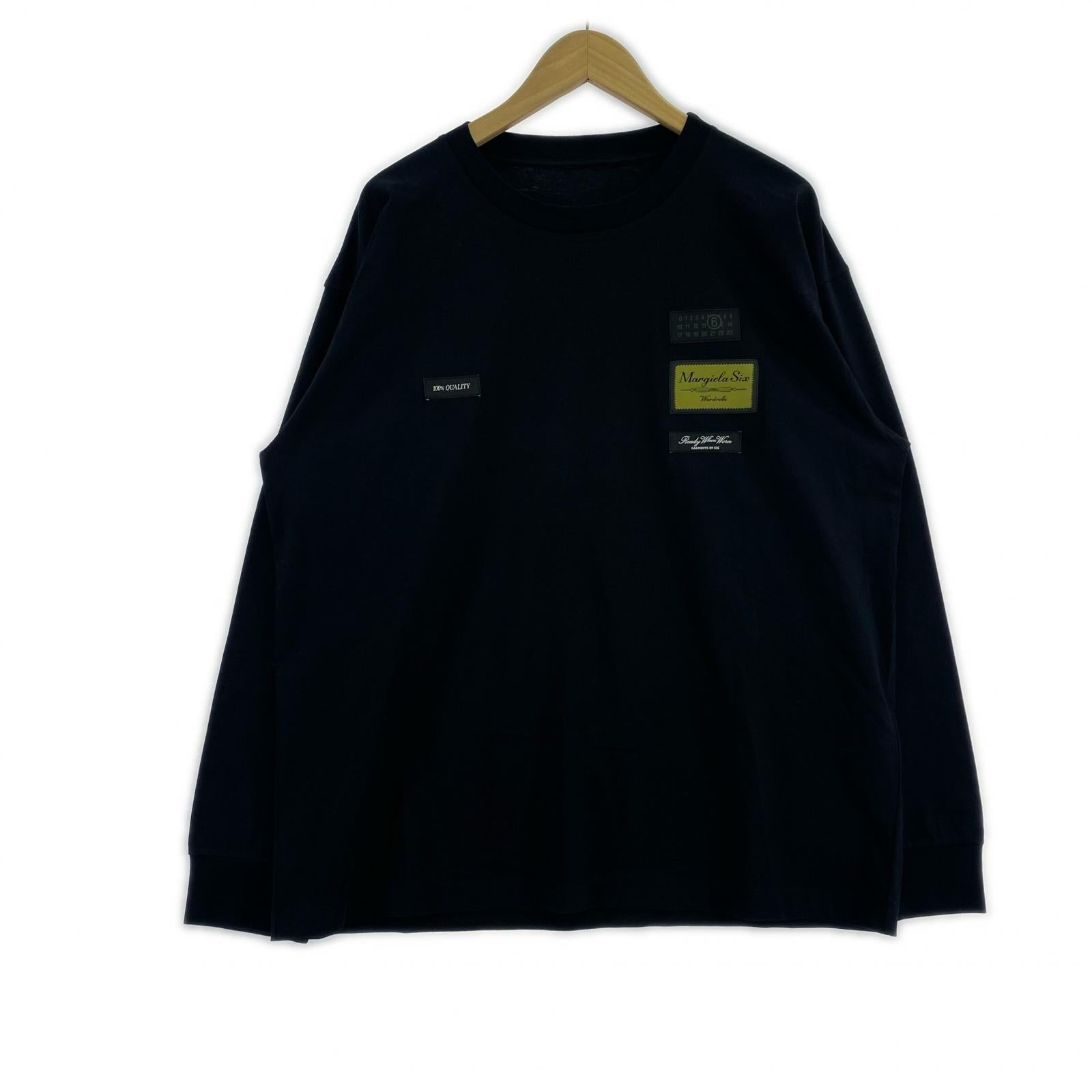長袖Tシャツ MM6 Label Patch L/S T-shirt M ブラック M ブラック