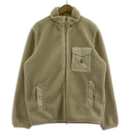 ジャケット MONCLER ZIP UP CARDIGAN ボアフリースジャケット M アイボリー M