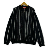 カーディガン Speckle Stripe Zip Up Cardigan L 黒 グレー L ブラック