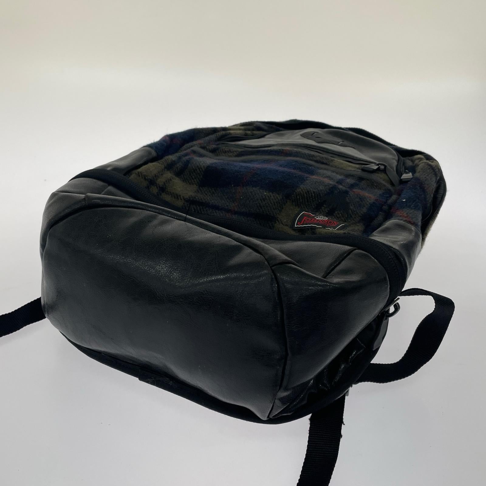 リュック・デイパック × JHNSON WOOLEN MILLS チェック ブラック