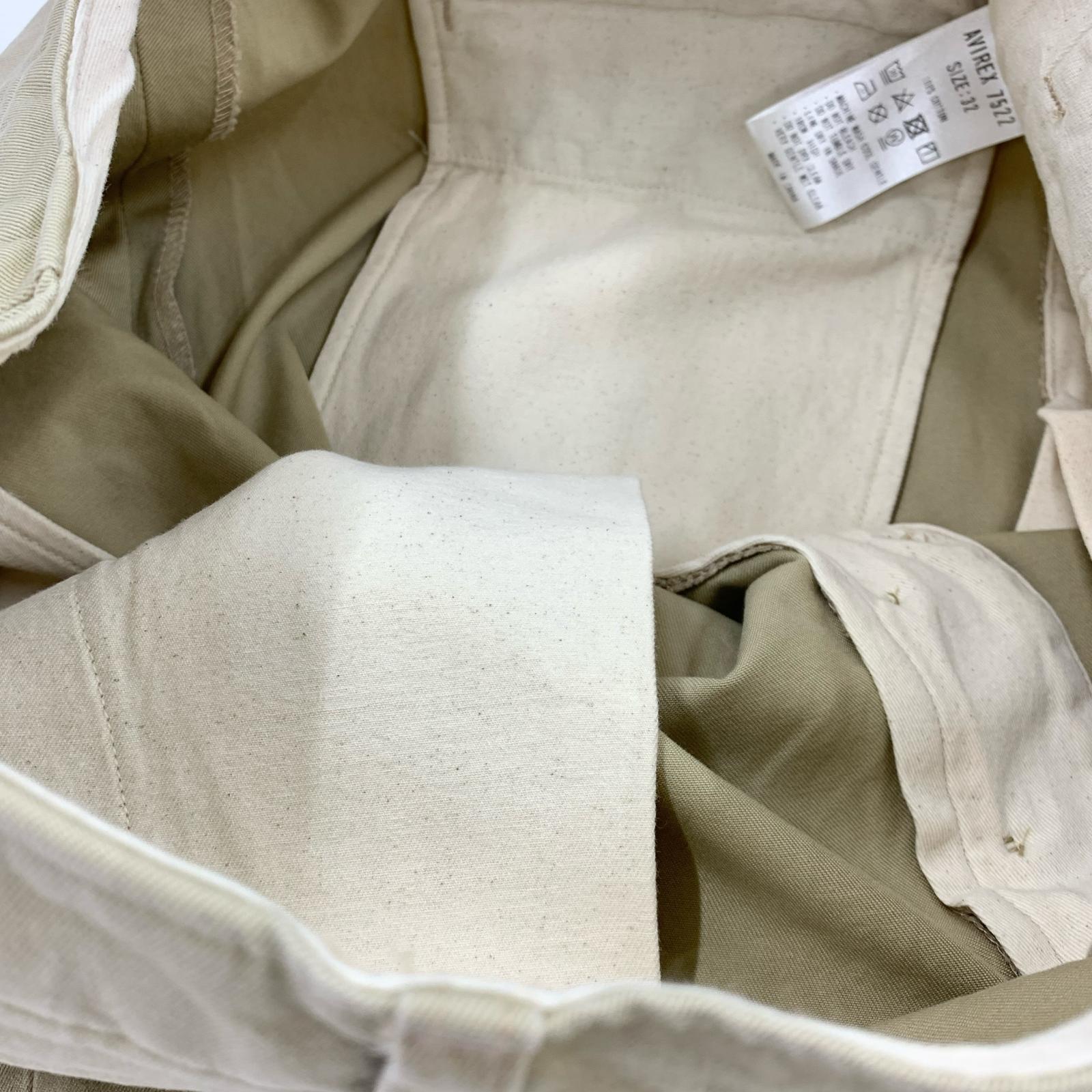 パンツ AVIREX 7522 CHINO TROUSERS チノパン 32 ベージュ 32 ベージュ