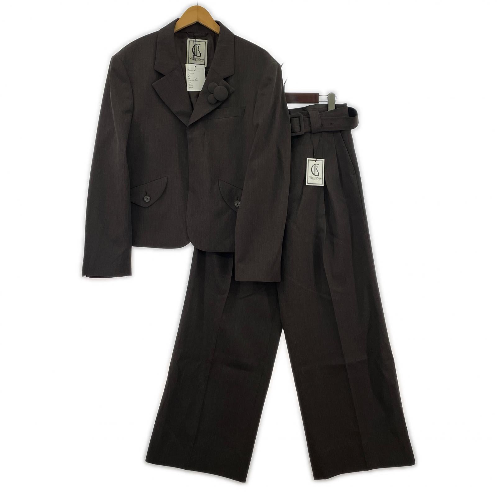 ジャケット GROSGRAIN デザインセットアップ 1/1 ブラック 1 ブラウン