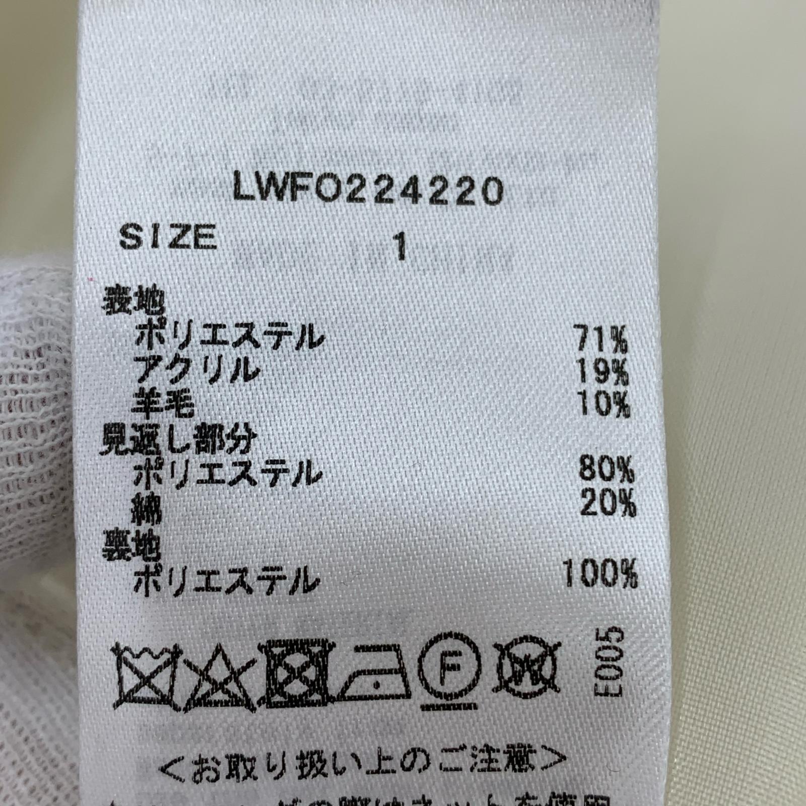 ワンピース スクエアネックツイードロングジャケットワンピース 1 ホワイト