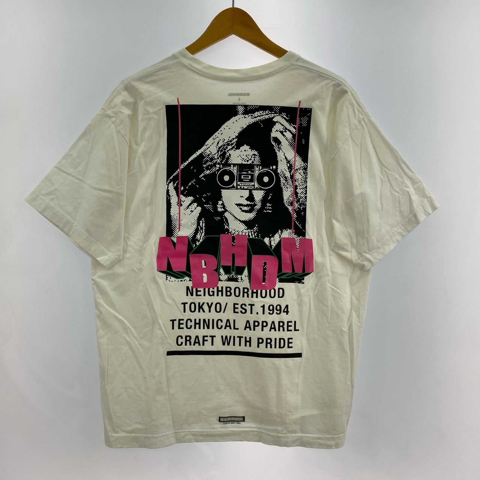 半袖Tシャツ バックプリント 白 S S ホワイト