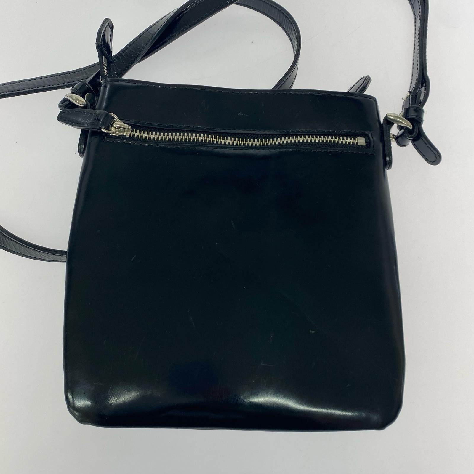 ショルダーバッグ JUNYA WATANABE COMME des GARCONS 22ss パテントレザー メタリックミニショルダーバッグ ブラック ブラック