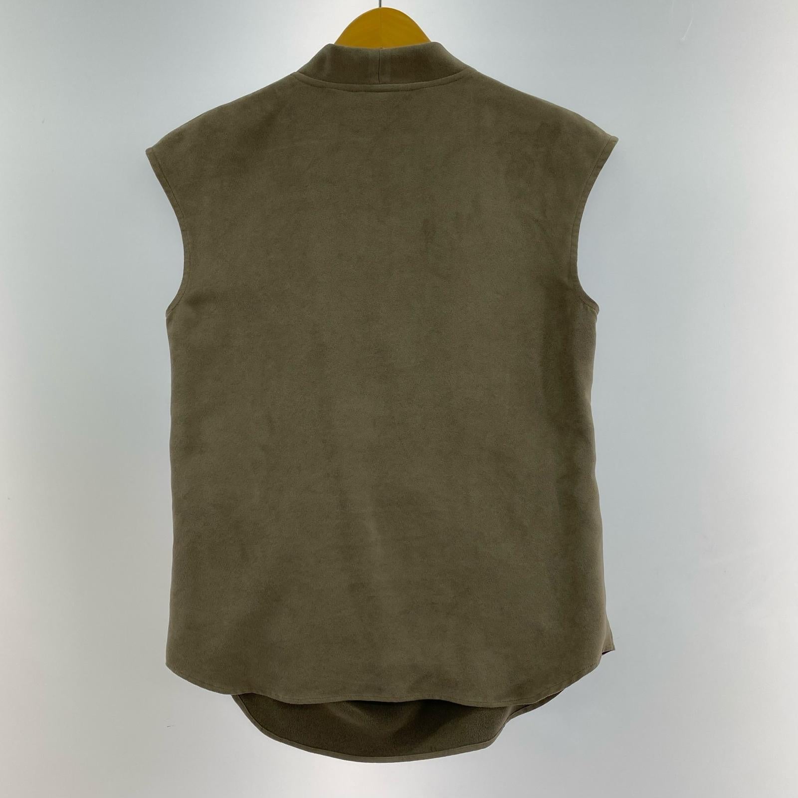 その他トップス Drawing Numbers スエード調 ドレープ ブラウス 茶 38 グレー