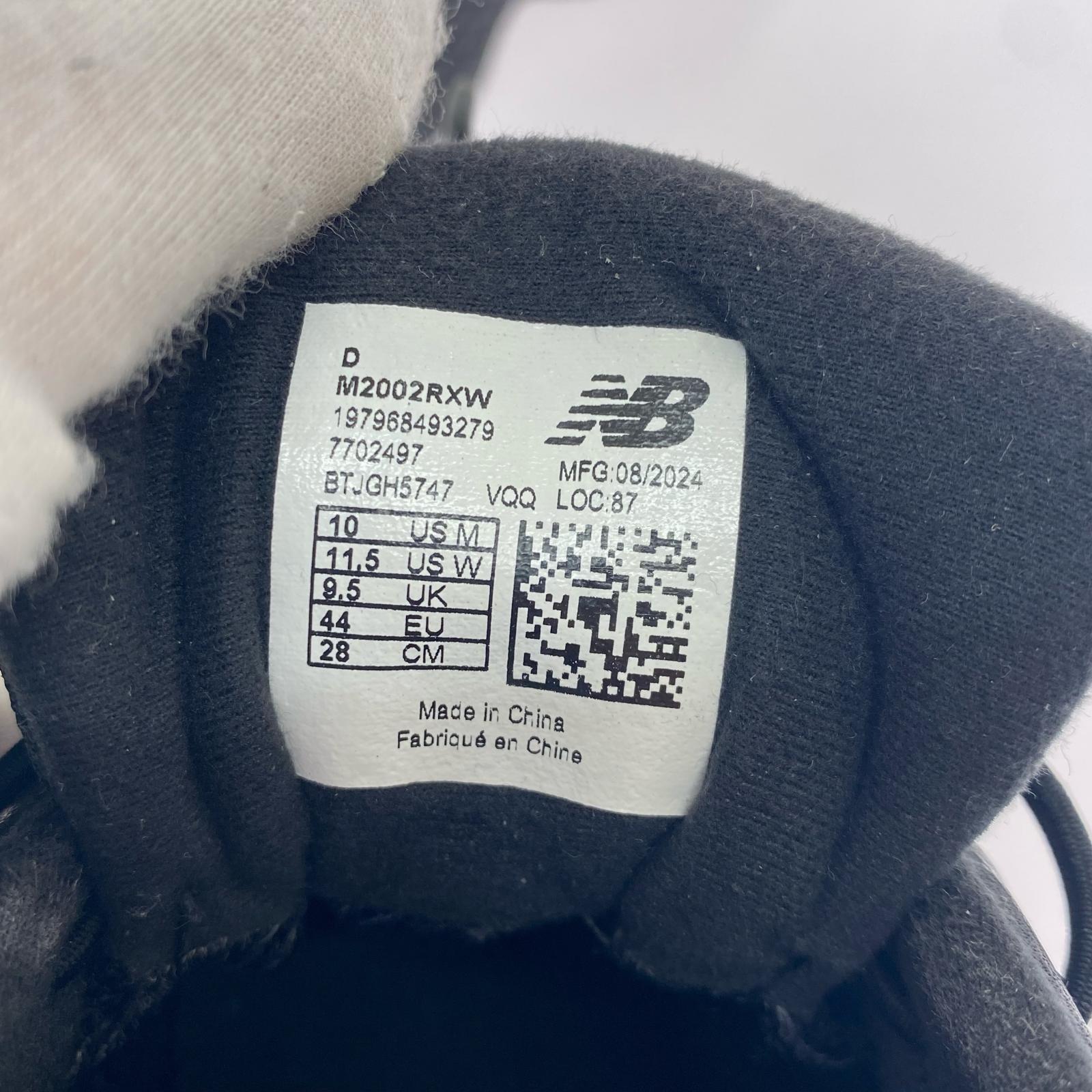 スニーカー NEW BALANCE×JJJJound M2002RXW GORE-TEX 28.0cm 28cm (US10 UK9 1/2 EU46) ブラック
