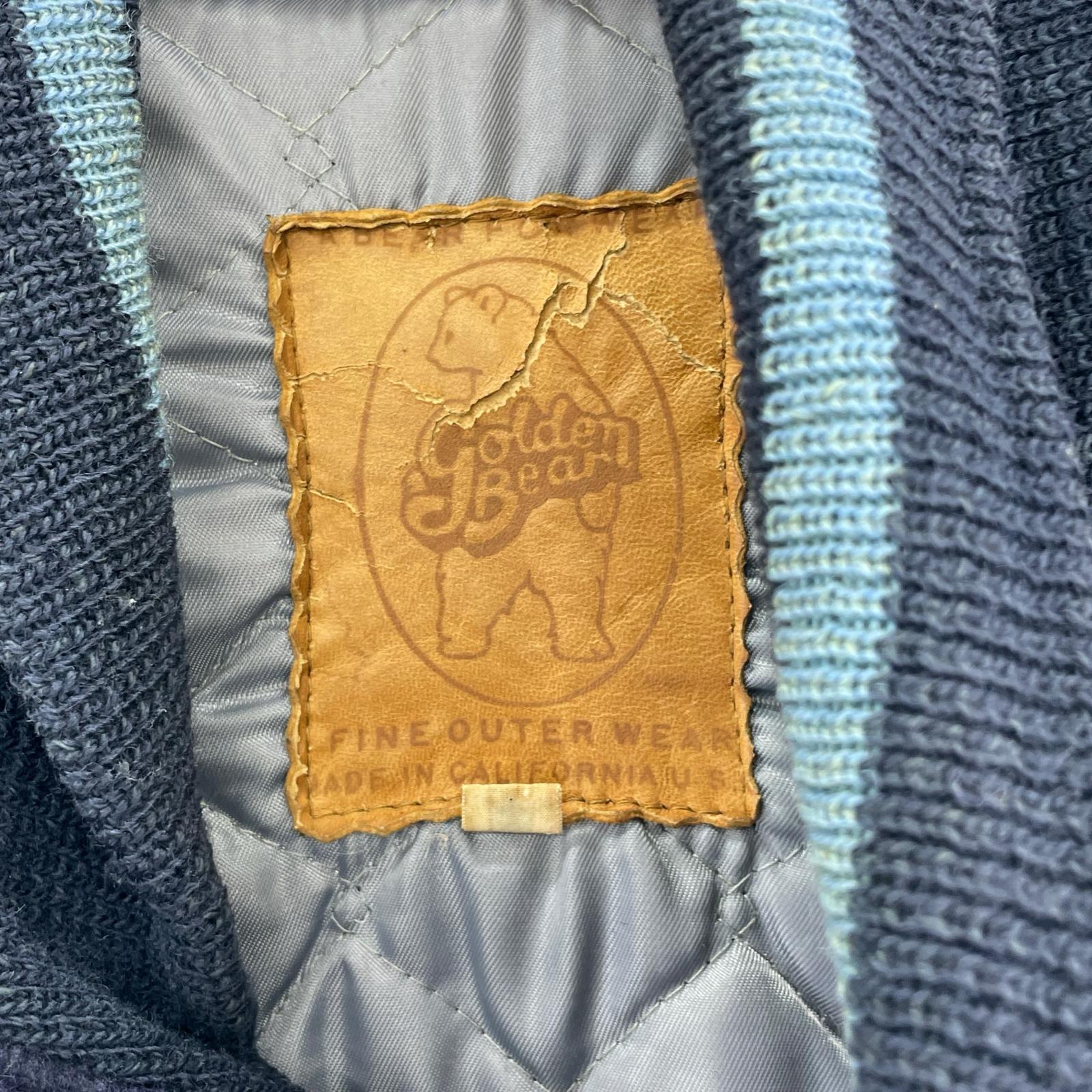 ジャケット 80s golden bear スタジャン 紺 (M) M ネイビー