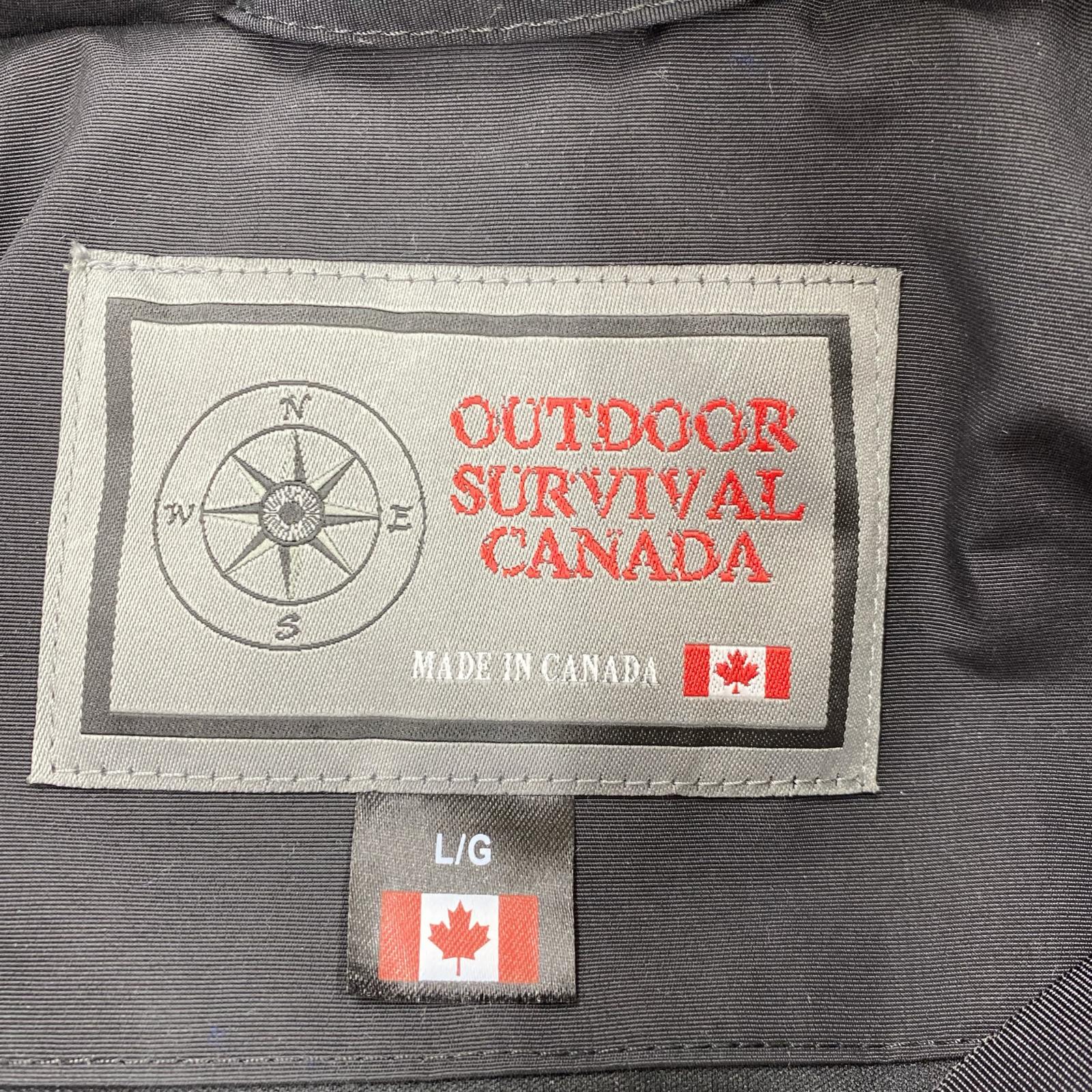 ダウンジャケット OUTDOOR SURVIVAL CANADA ダウンジャケット/L L ブラック