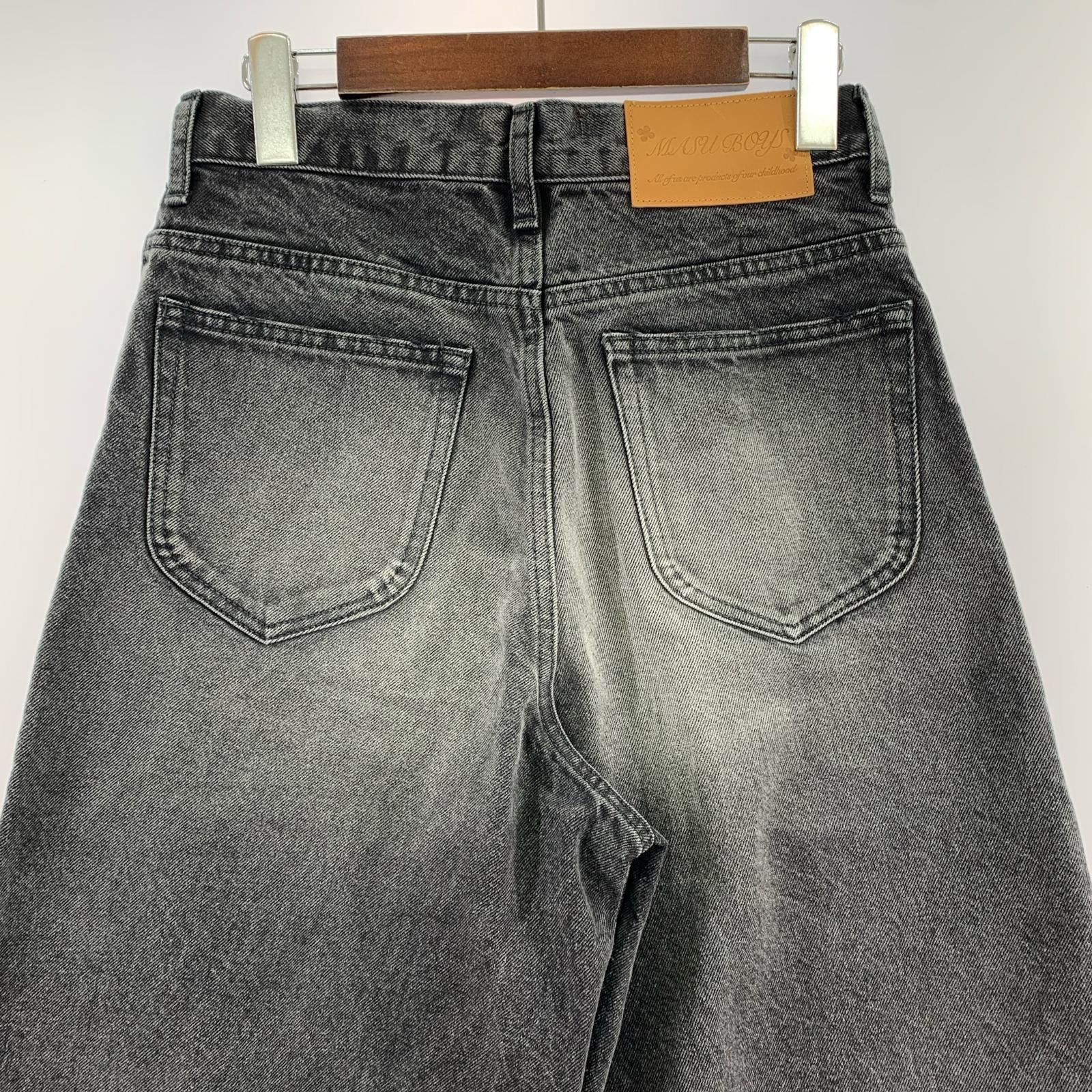 デニムパンツ MASU BOYS/MB BAGGY JEANS USED/黒系/裾上げ有/42 42 ブラック
