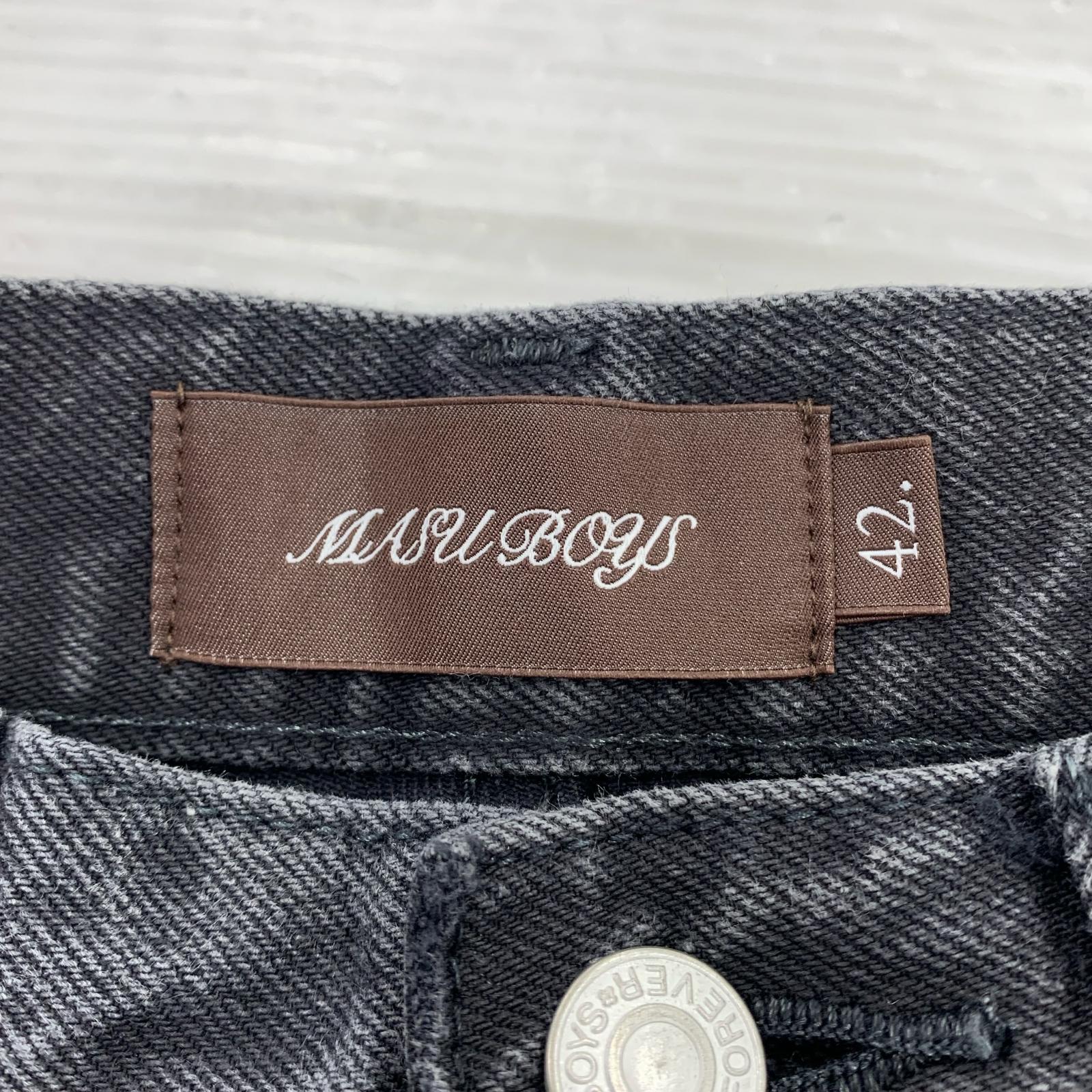 デニムパンツ MASU BOYS/MB BAGGY JEANS USED/黒系/裾上げ有/42 42 ブラック