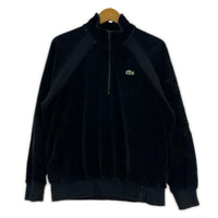 ジャケット LACOSTE Velour Half-Zip Track Top BLK S S ブラック