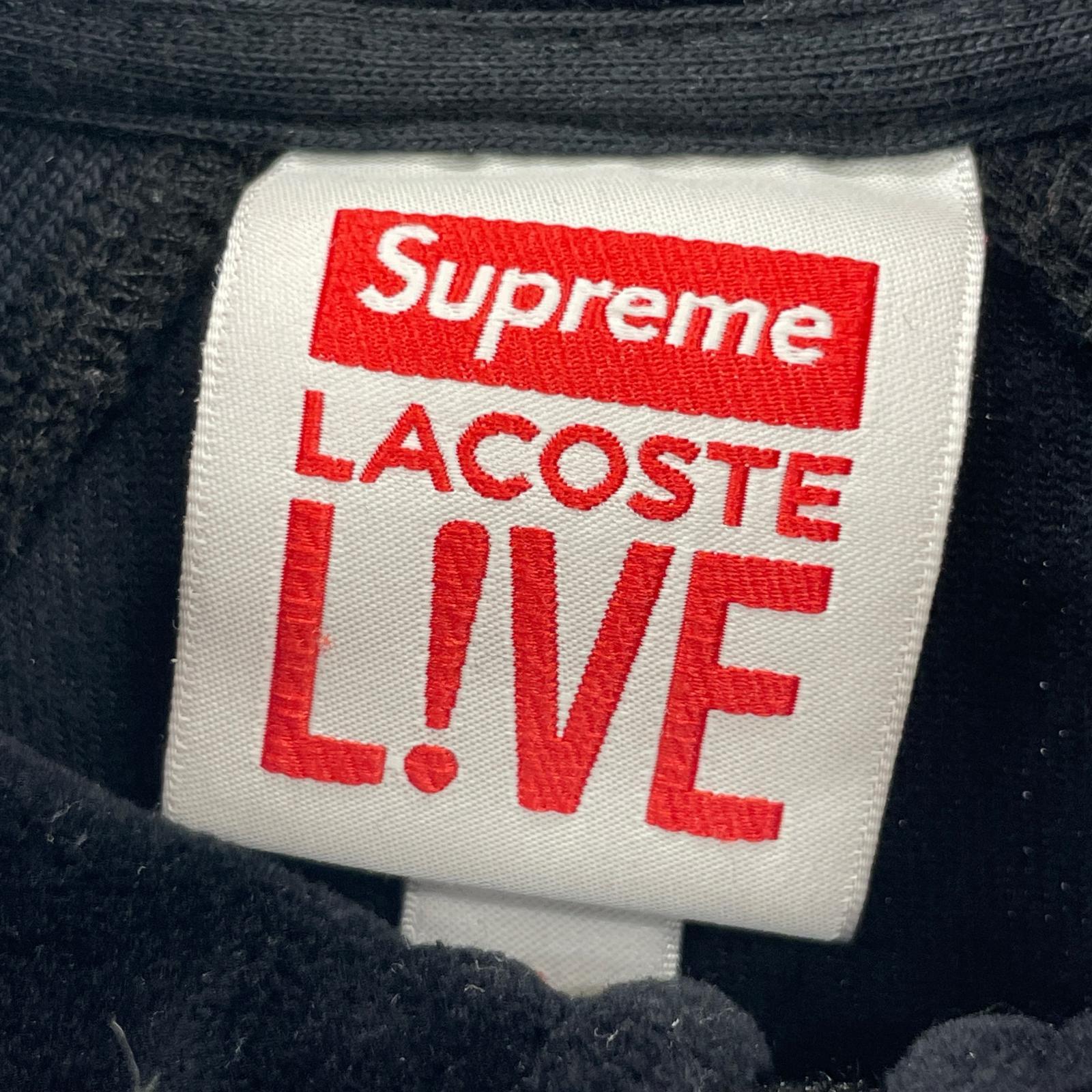 ジャケット LACOSTE Velour Half-Zip Track Top BLK S S ブラック