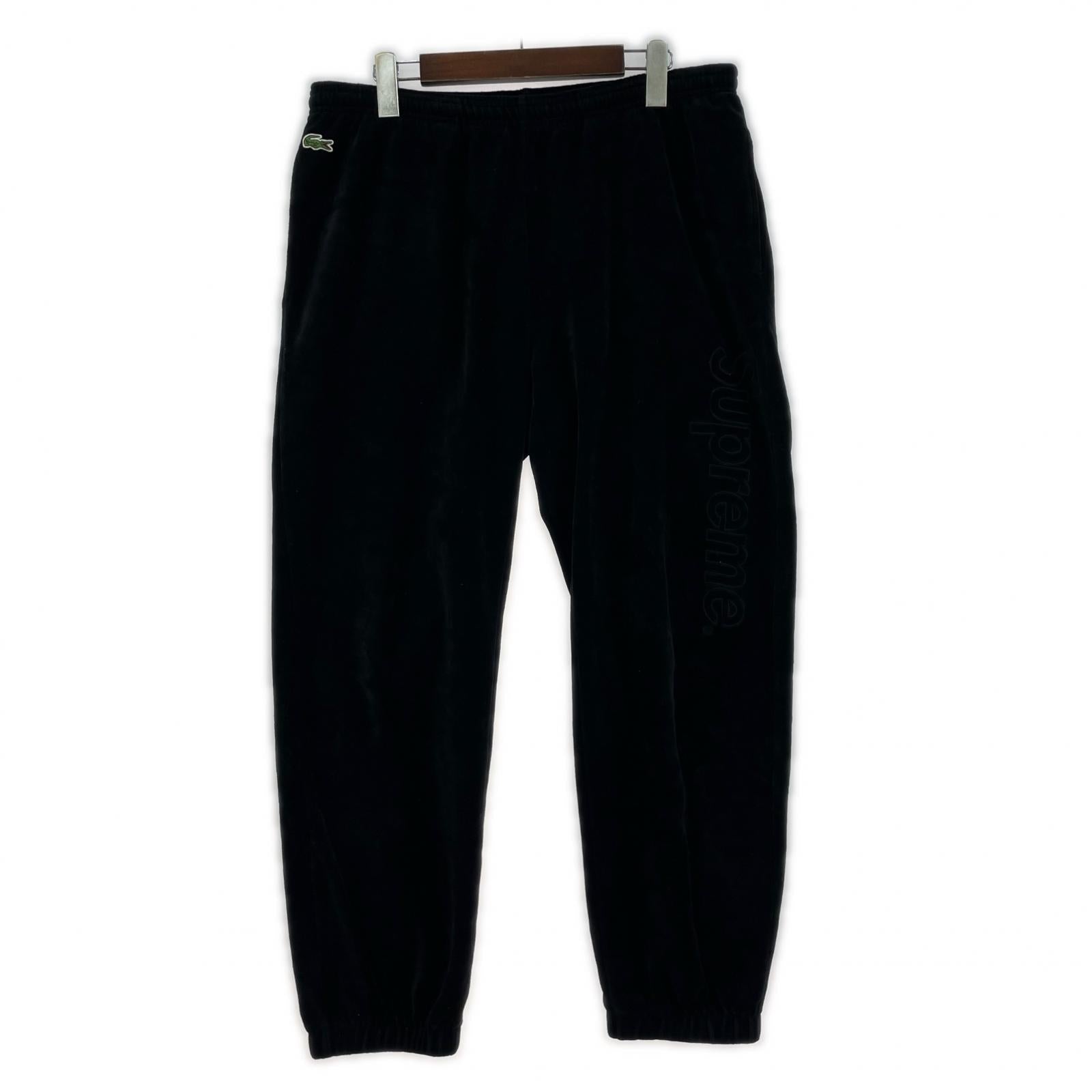 パンツ 18SS LACOSTE Velour Track Pants BLK S S ブラック
