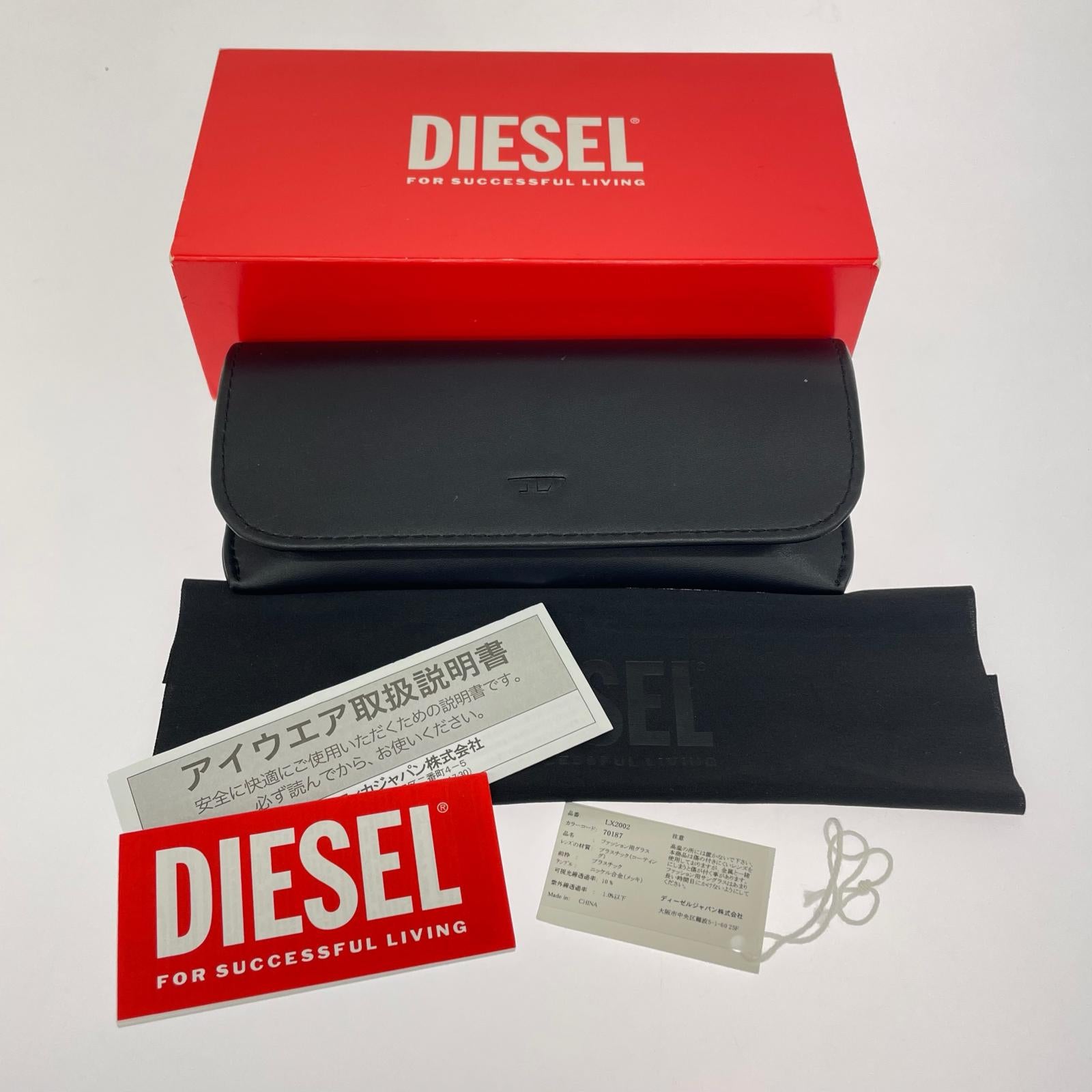 その他アクセサリー DIESEL DL2002 スクエアサングラス ブラック