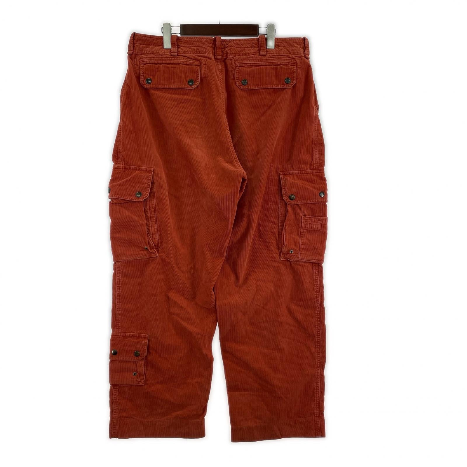 パンツ 90s パラシュートパンツ コーデュロイ W36 赤 36 レッド