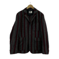 ジャケット wool stripe jacket S S グレー
