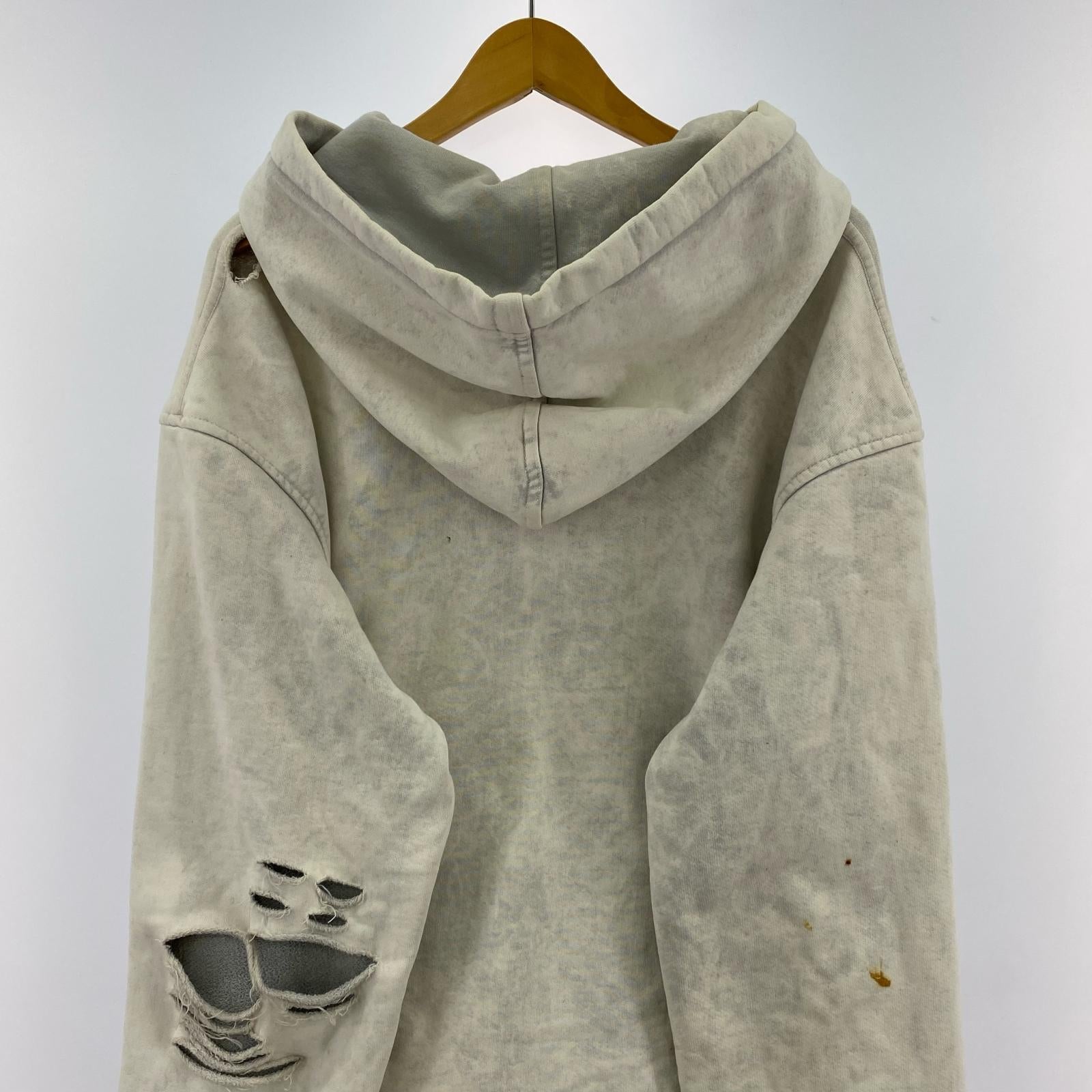 パーカー Alchemist 18ss KOOL damaged Hoodie S S ホワイト
