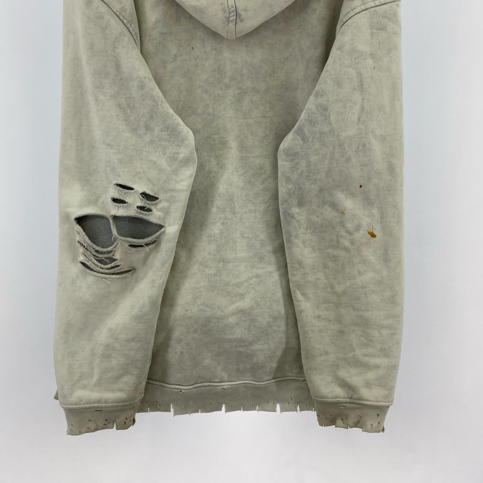 パーカー Alchemist 18ss KOOL damaged Hoodie S S ホワイト