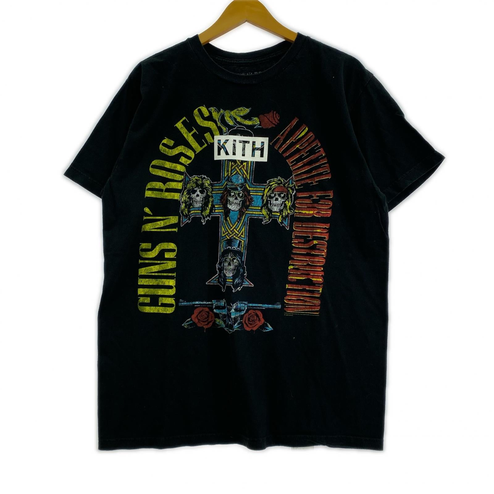 半袖Tシャツ KITH VINTAGE GUNS N' ROSES 2025 プリントTee XL 黒 ブラック