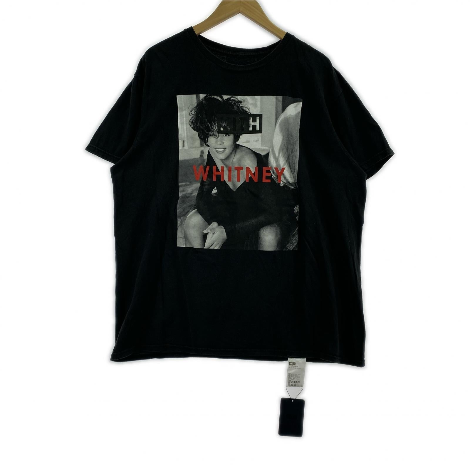 半袖Tシャツ KITH VINTAGE WHITNEY HOUSTON 2025 プリントTee ブラック XL ブラック
