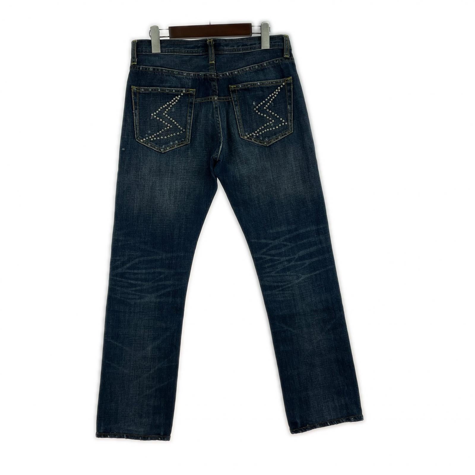 デニムパンツ NEO BOY期 ダメージ加工 スタッヅ size1