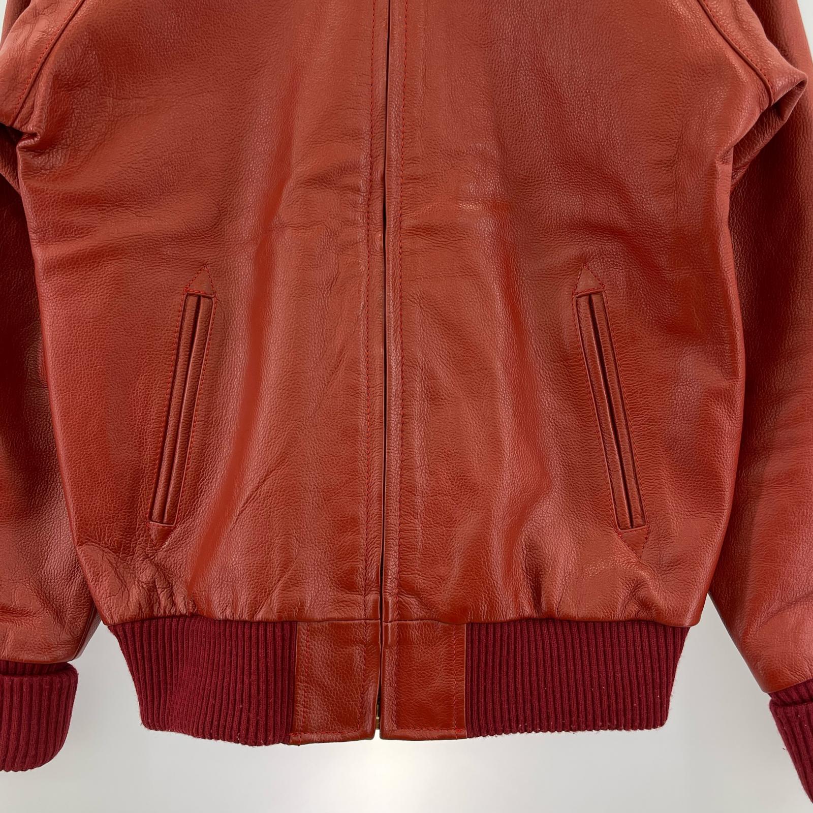 レザージャケット 63 LEATHERS ブルゾン 赤 S S レッド