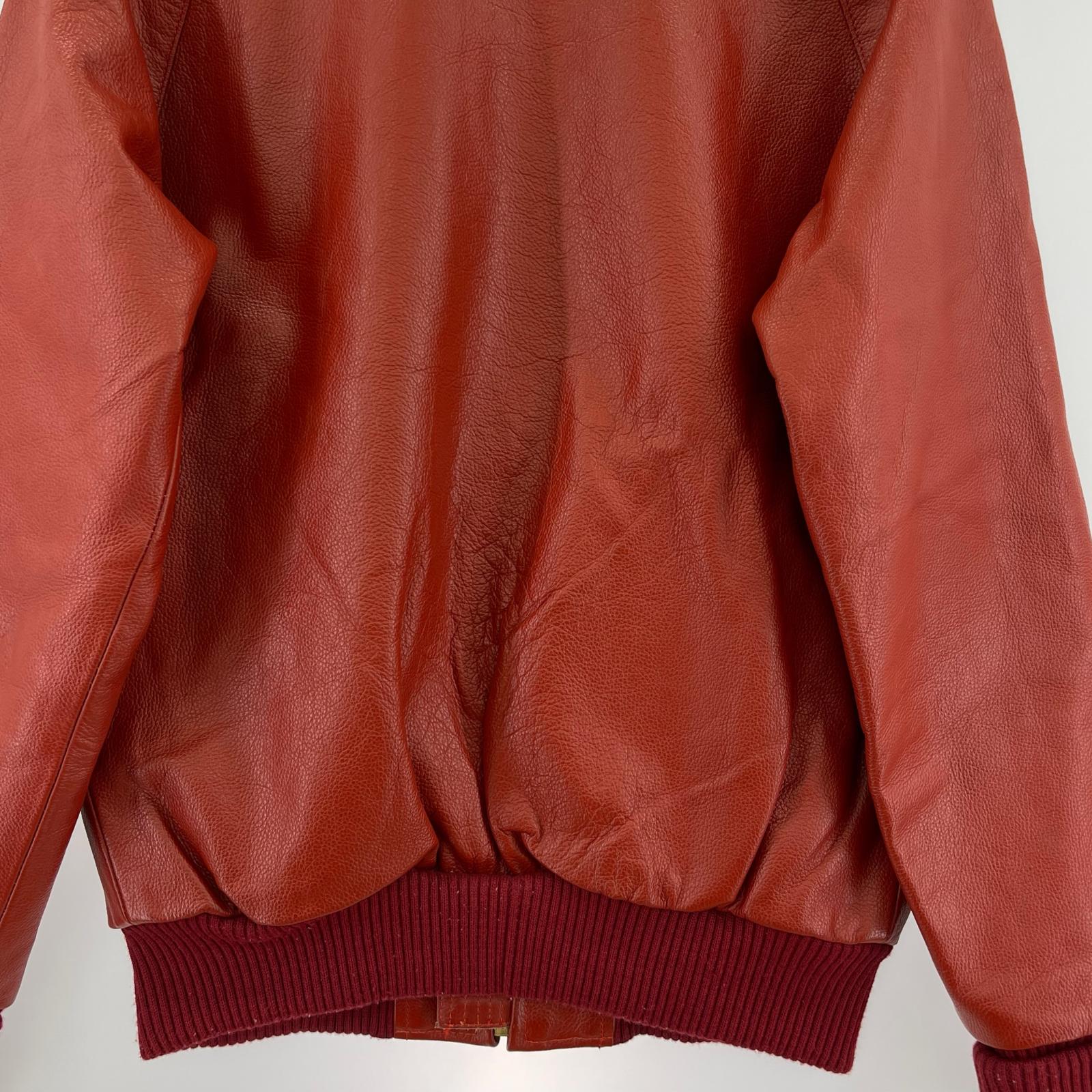 レザージャケット 63 LEATHERS ブルゾン 赤 S S レッド