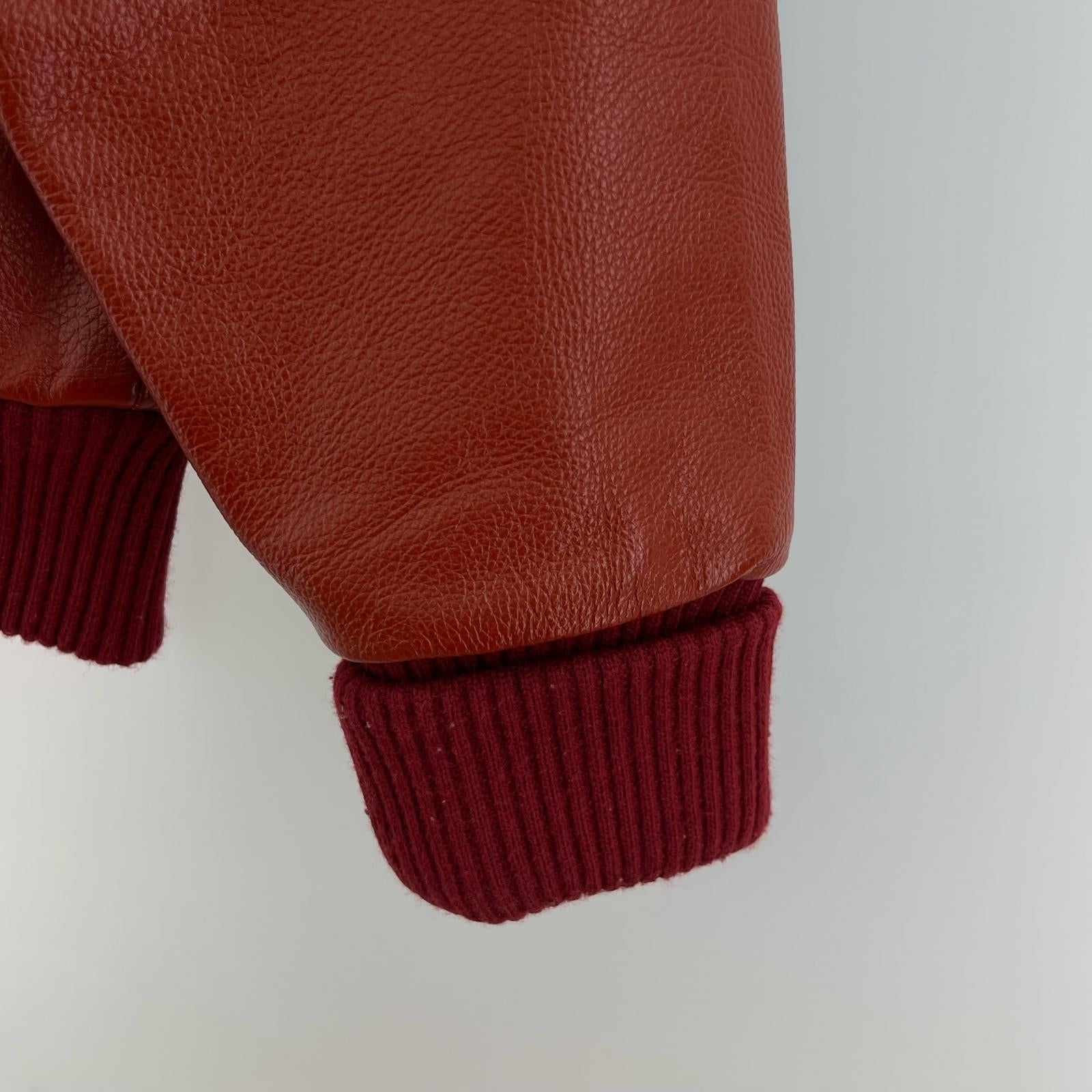 レザージャケット 63 LEATHERS ブルゾン 赤 S S レッド