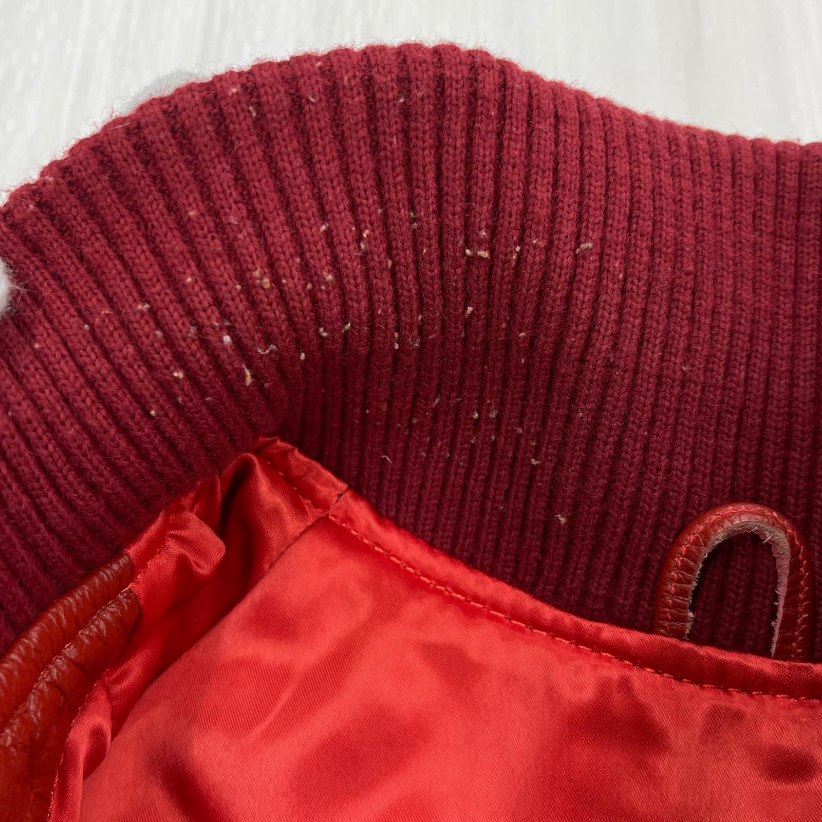 レザージャケット 63 LEATHERS ブルゾン 赤 S S レッド