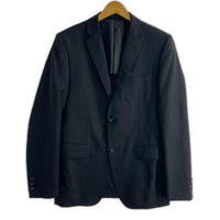 ジャケット COMME des GARCONS ウールストライプジャケット SS グレー SS ブラック