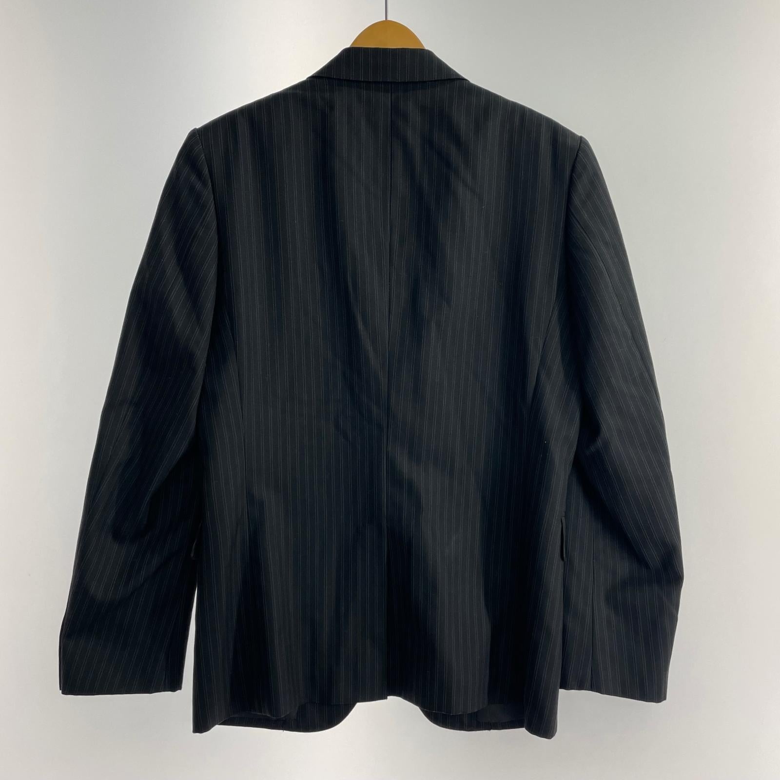 ジャケット COMME des GARCONS ウールストライプジャケット SS グレー SS ブラック