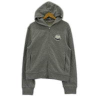 パーカー logo-patch half-zip hoodie(M) M グレー