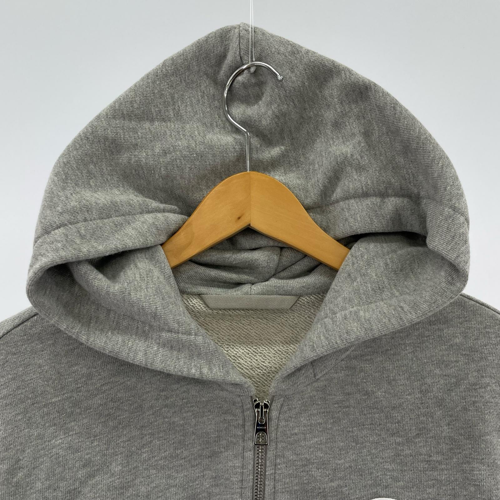 パーカー logo-patch half-zip hoodie(M) M グレー