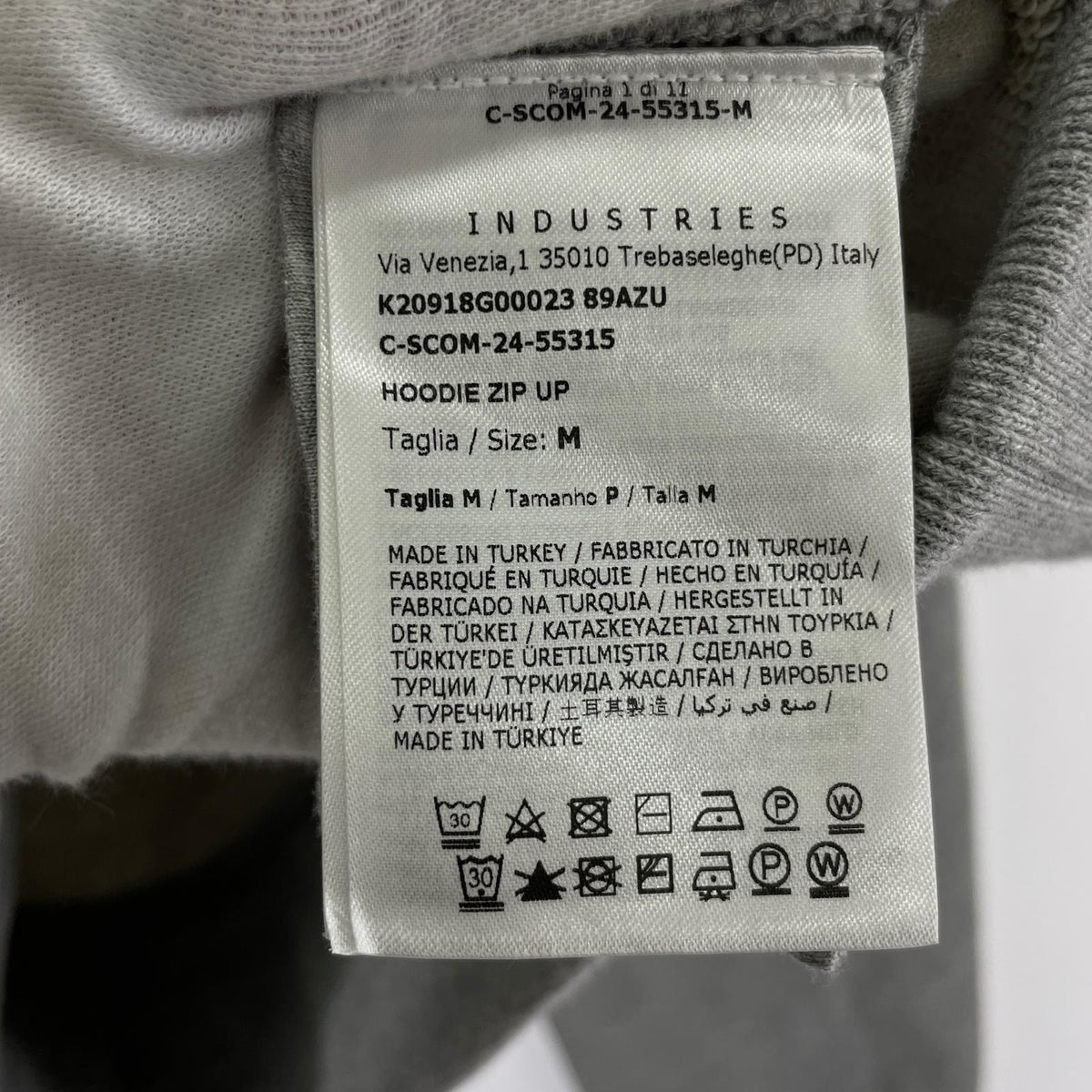 パーカー logo-patch half-zip hoodie(M) M グレー
