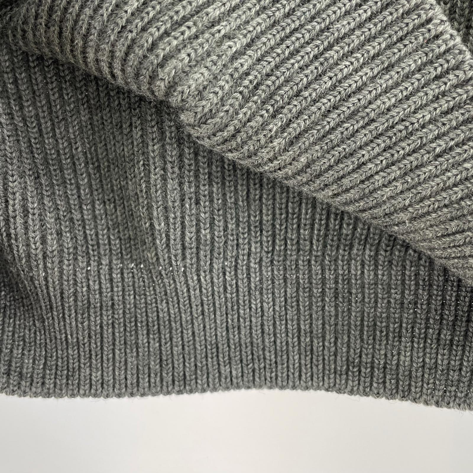 ニット モックネック グレー (M) M グレー