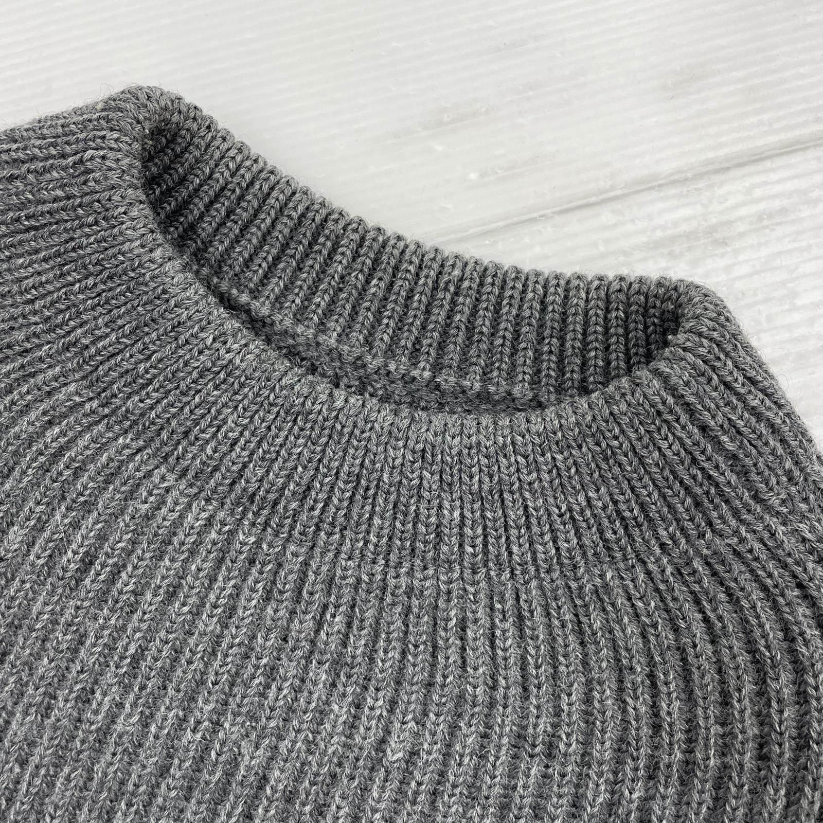 ニット モックネック グレー (M) M グレー