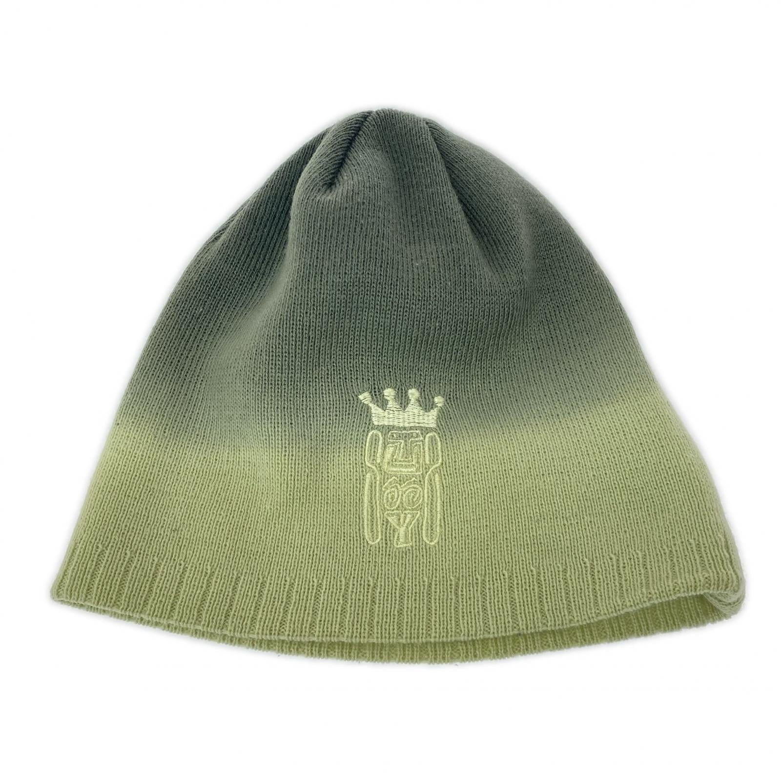 ニットキャップ OLD crown gradation beanie グリーン