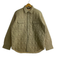 長袖シャツ A BATHING APE 90s 初期 サルキルティングシャツ M ベージュ M ベージュ