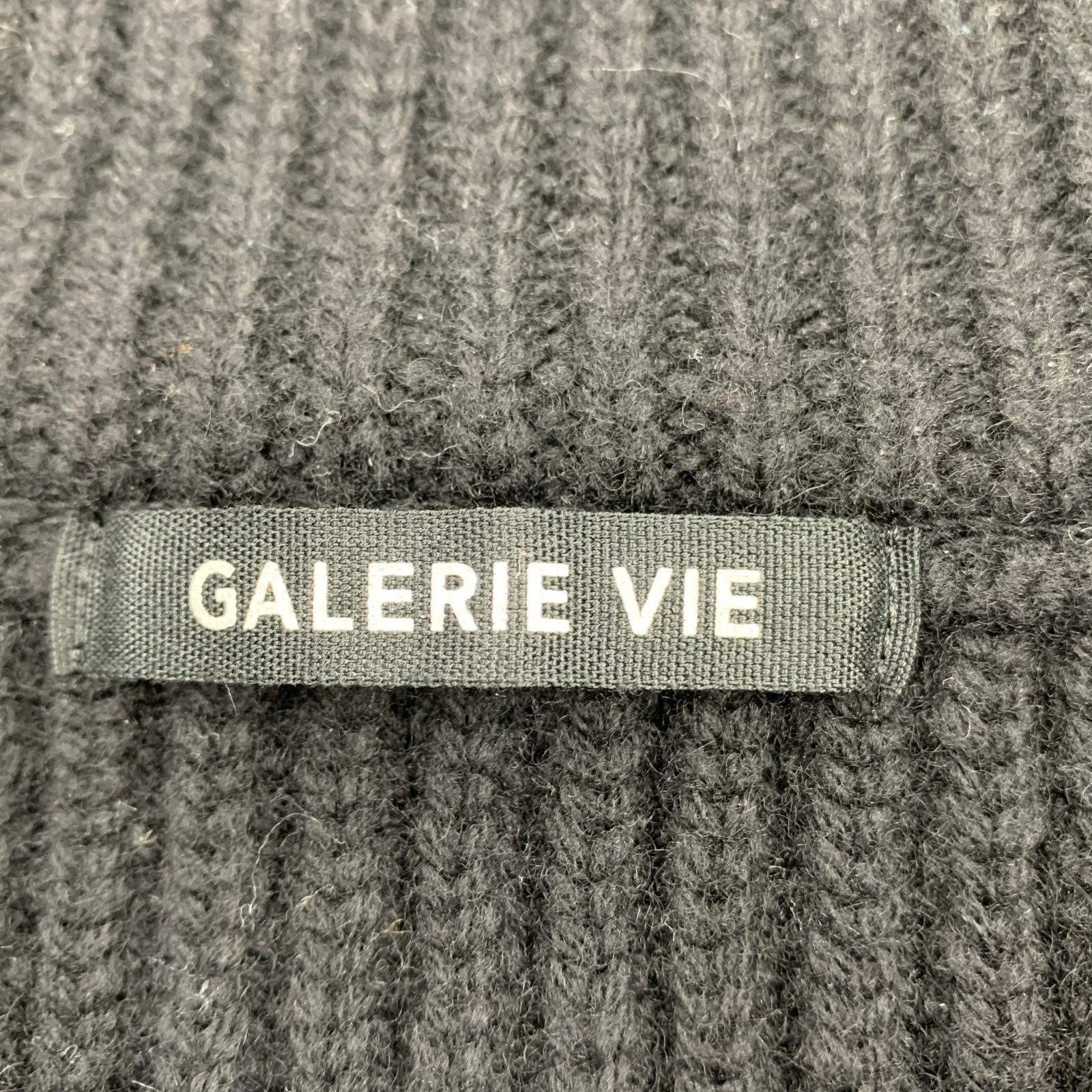 ニット GALERIE VIE ハーフジップニット 黒 ブラック