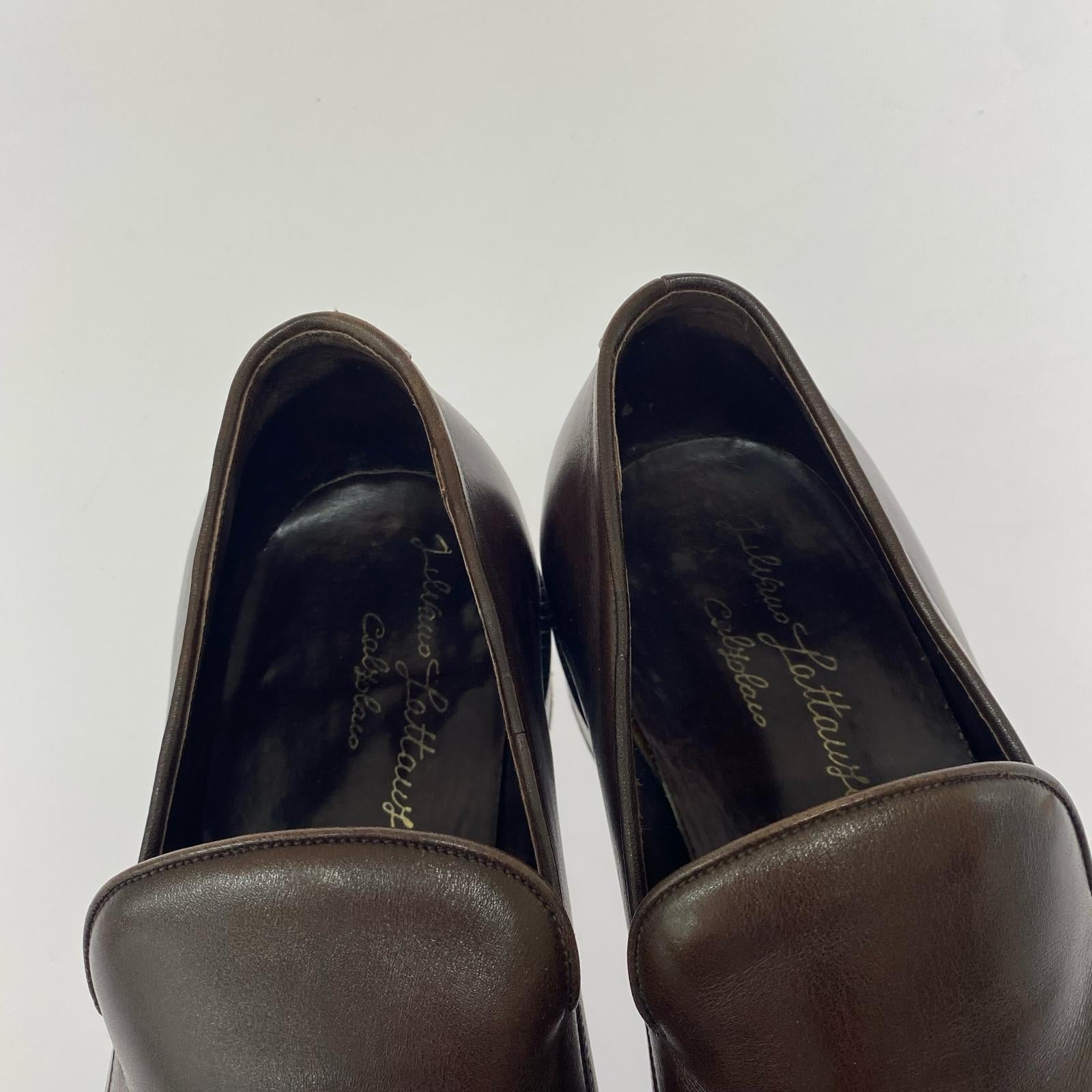 シューズ SILVANO LATTANZI Leather Loafers BRW ブラウン