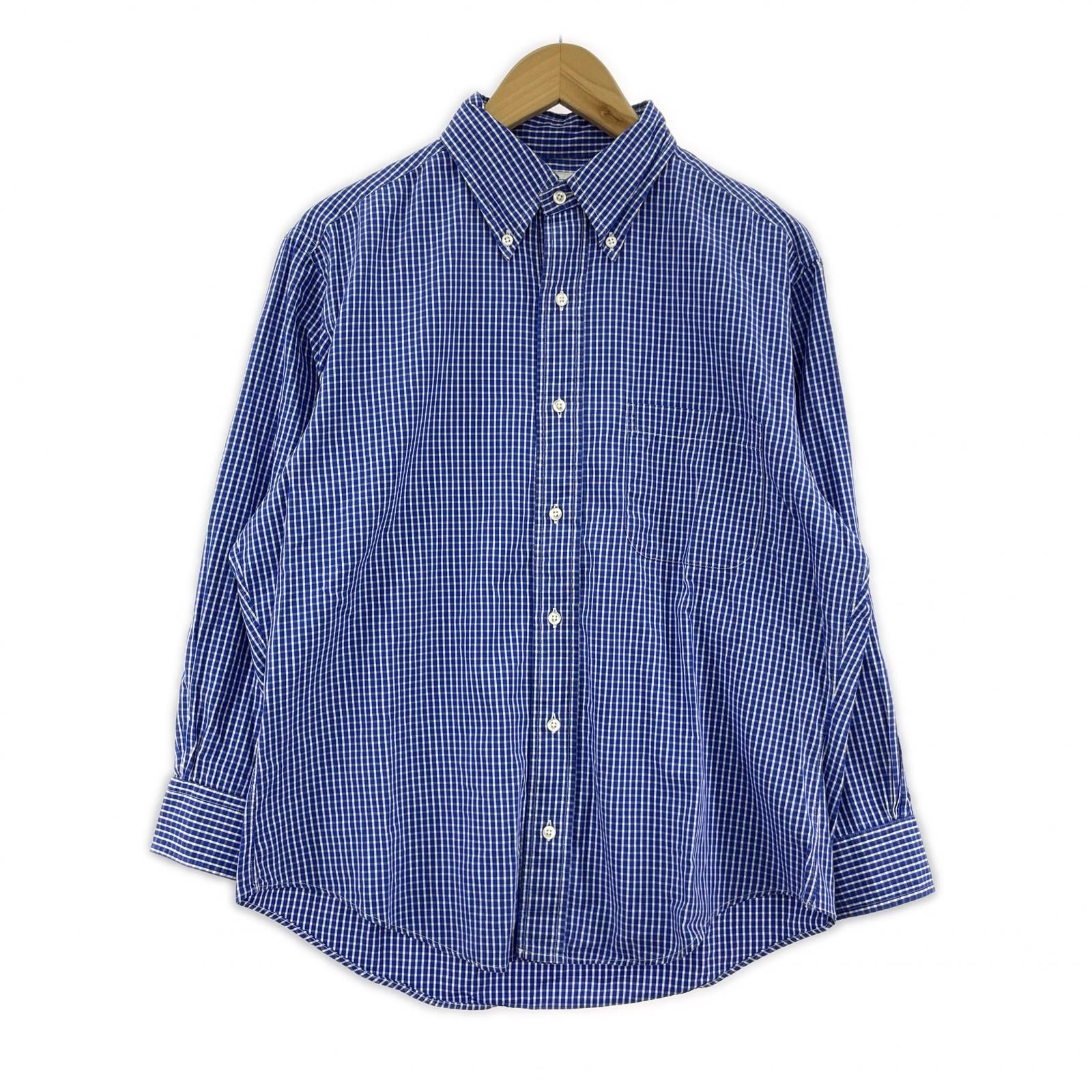 長袖シャツ Brooks Brothers MAKERS 90s-00s ギンガムチェック 青
