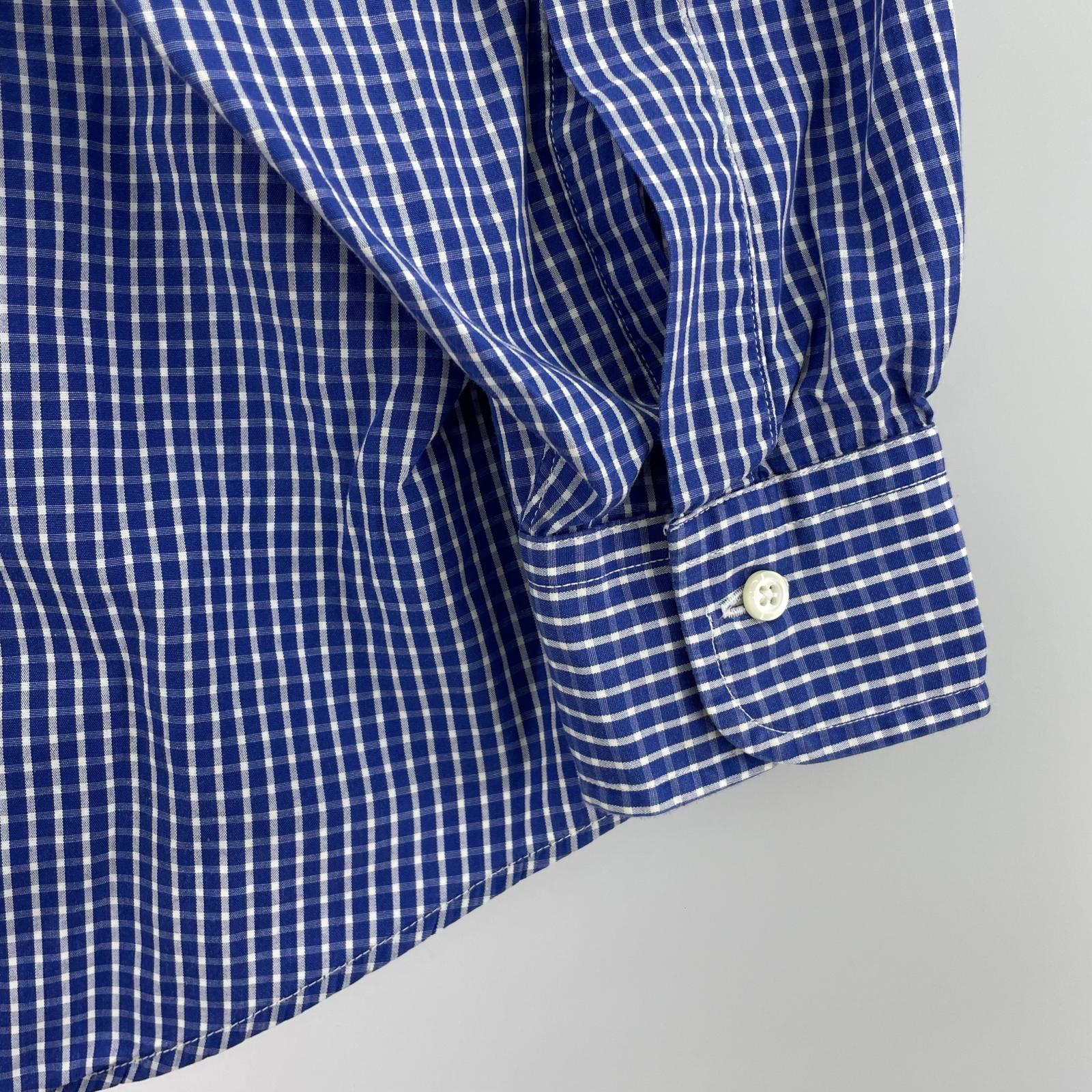 長袖シャツ Brooks Brothers MAKERS 90s-00s ギンガムチェック 青