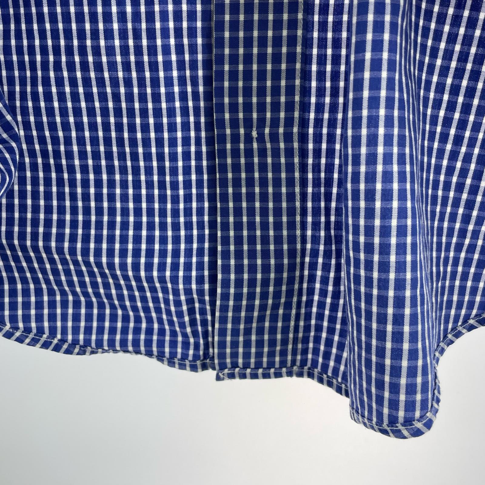 長袖シャツ Brooks Brothers MAKERS 90s-00s ギンガムチェック 青