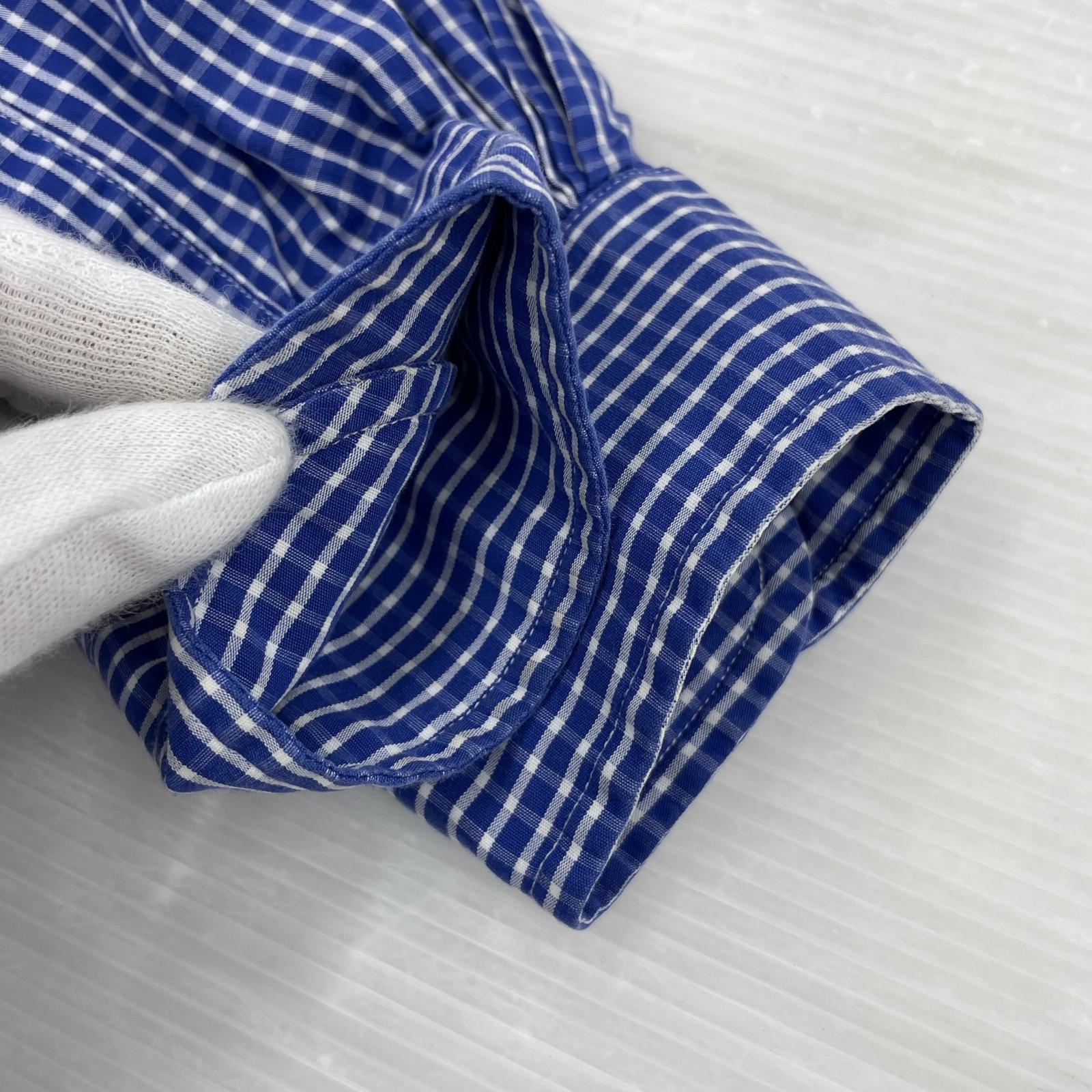 長袖シャツ Brooks Brothers MAKERS 90s-00s ギンガムチェック 青